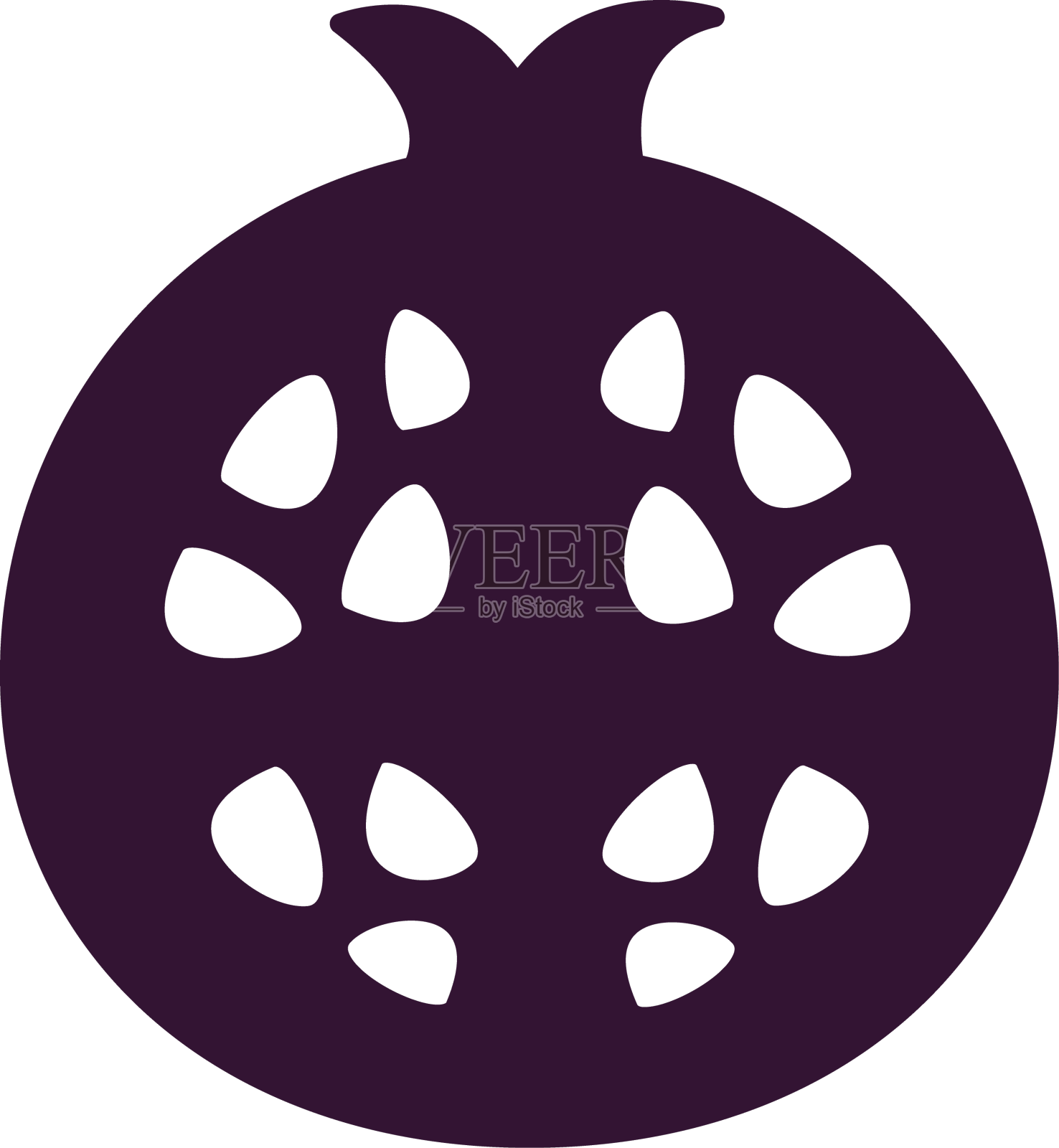 石榴黑设计元素图片