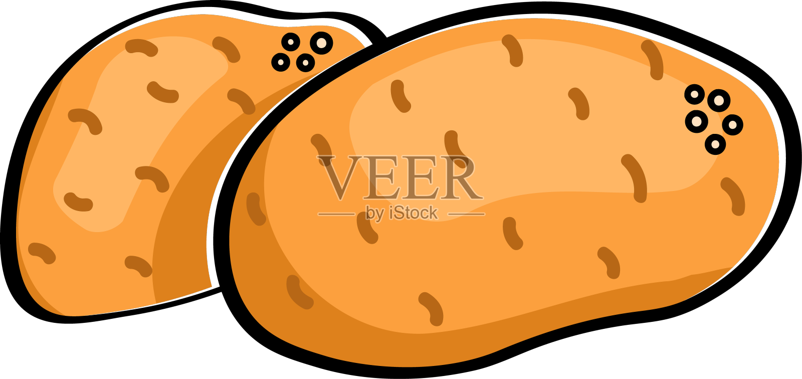 土豆色描设计元素图片