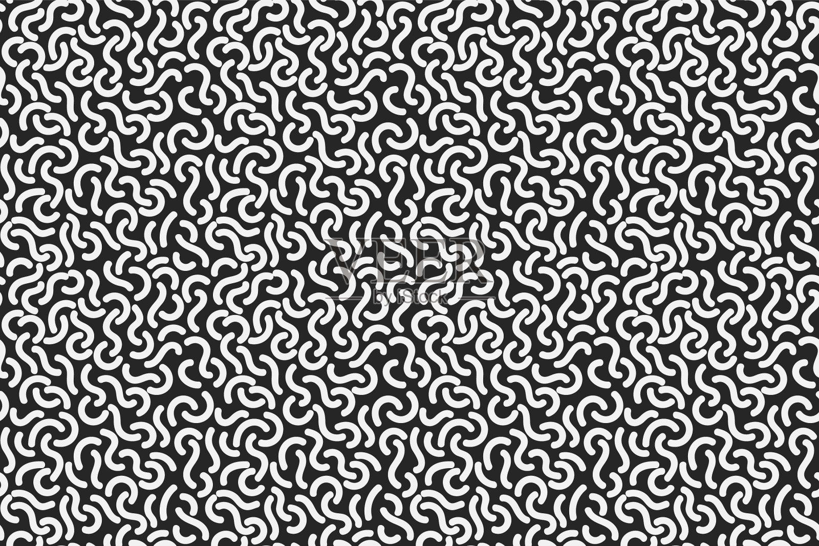 抽象涂鸦无缝图案圆弧线插画图片素材