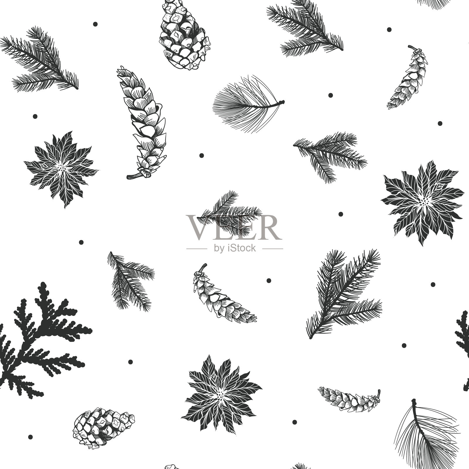 冬天pattern-39插画图片素材