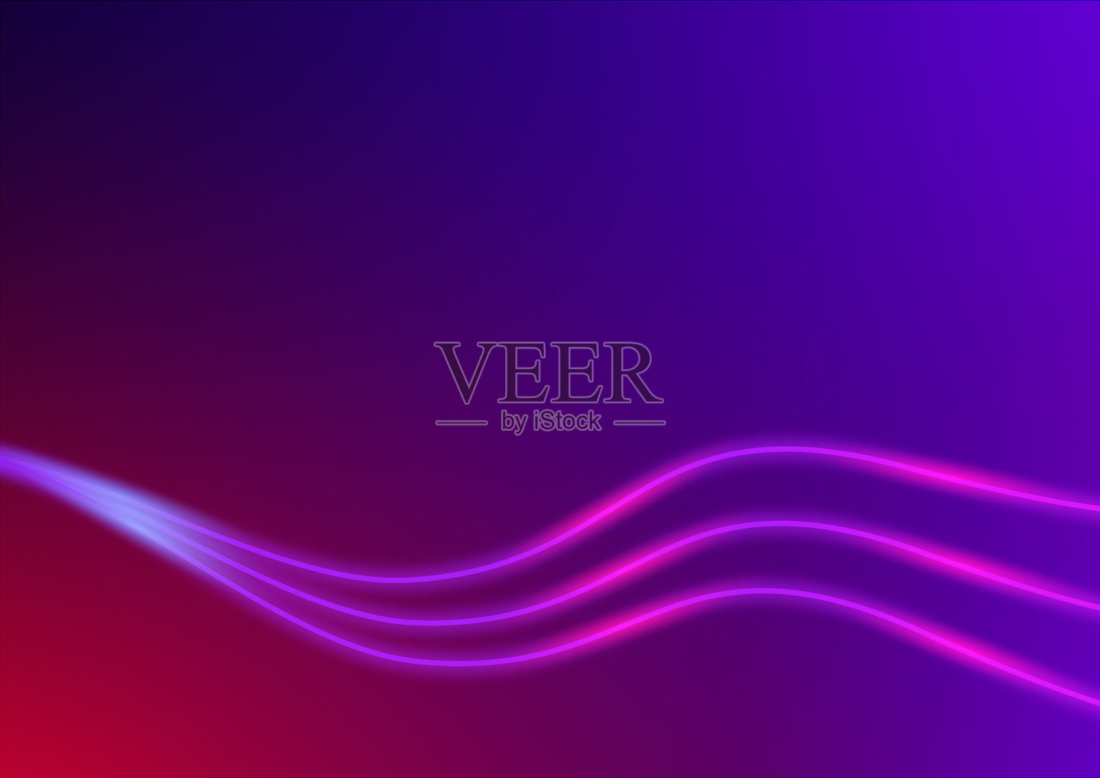 抽象的紫色背景与线条波浪和插画图片素材