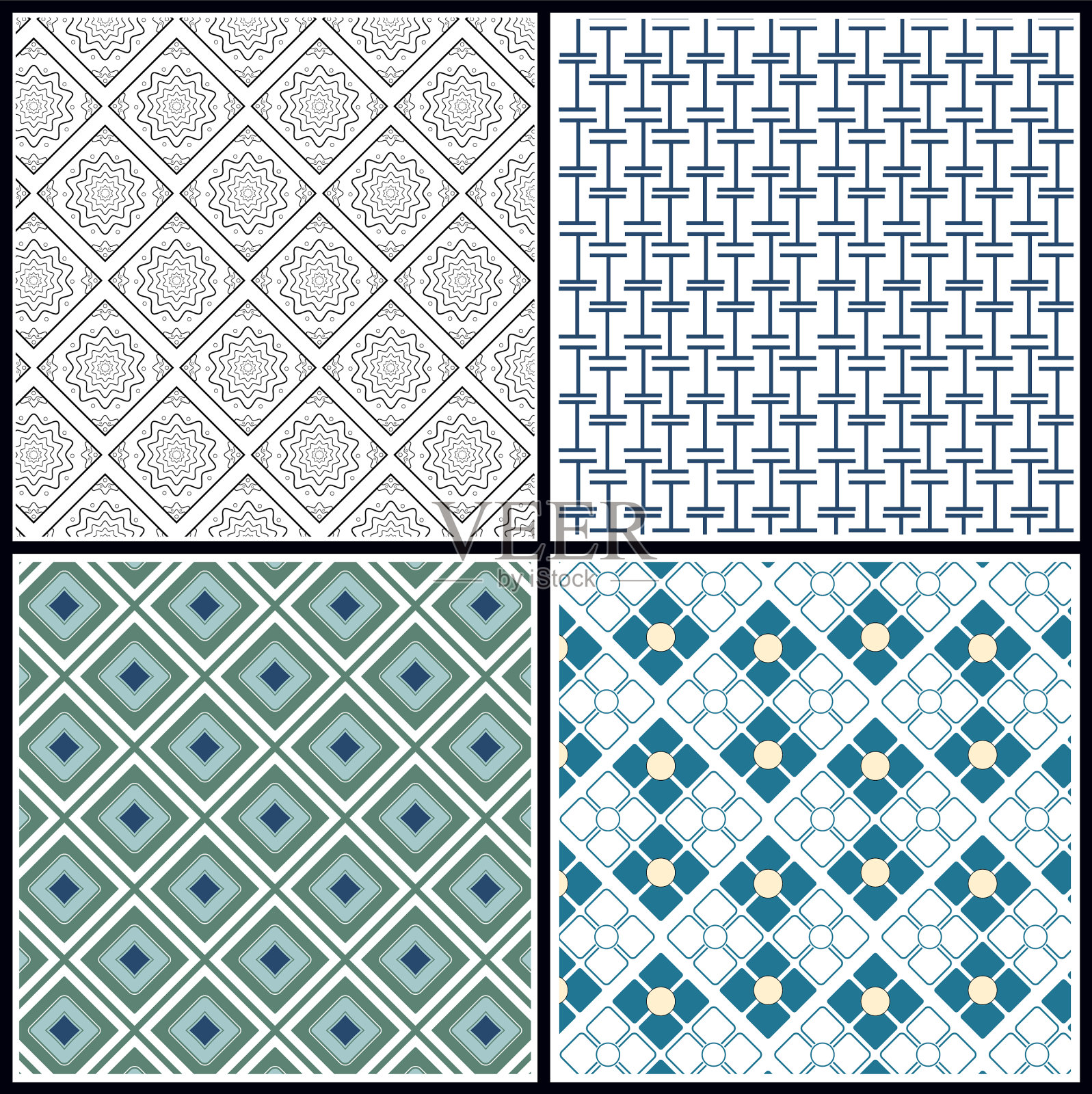 无缝花纹设计插画图片素材