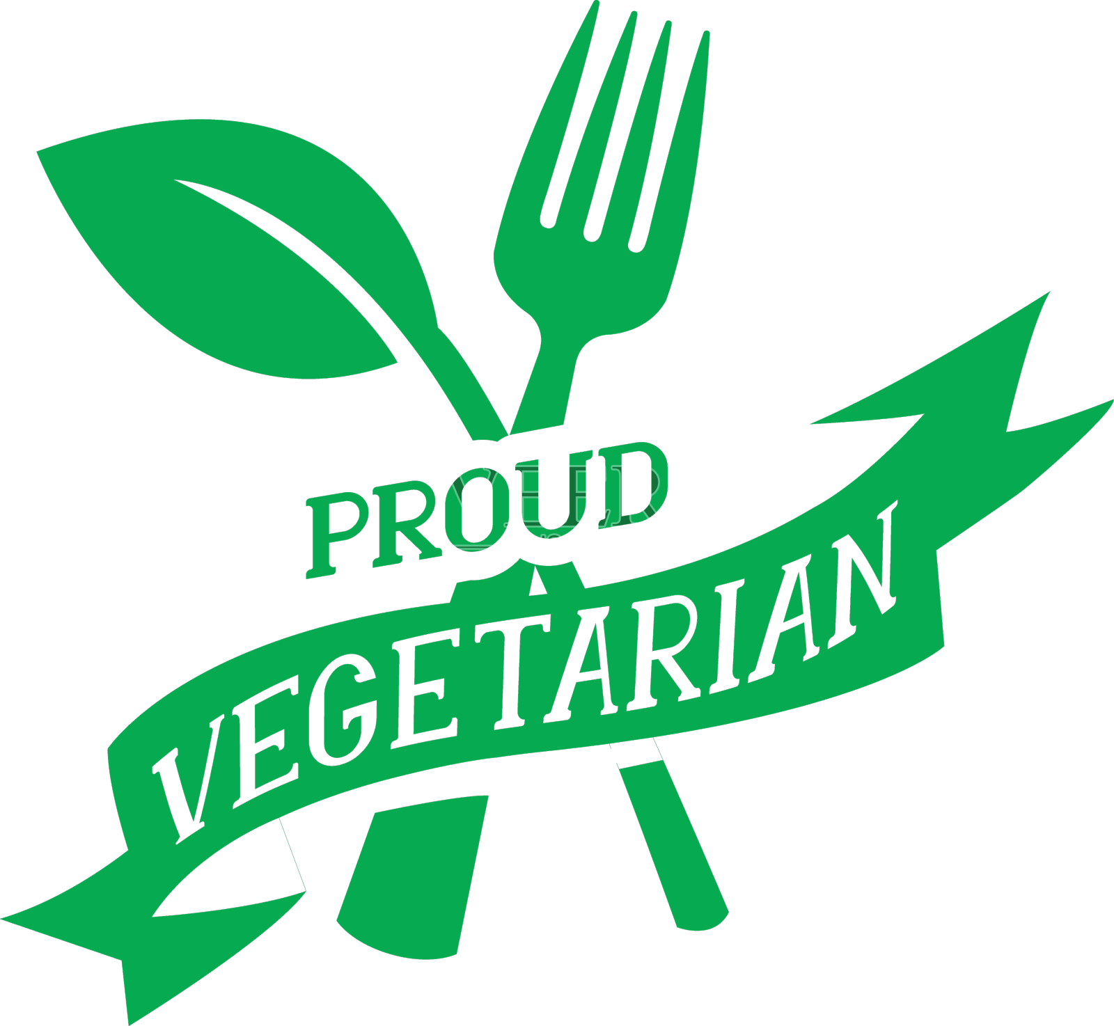 骄傲的素食绿色徽章设计元素图片