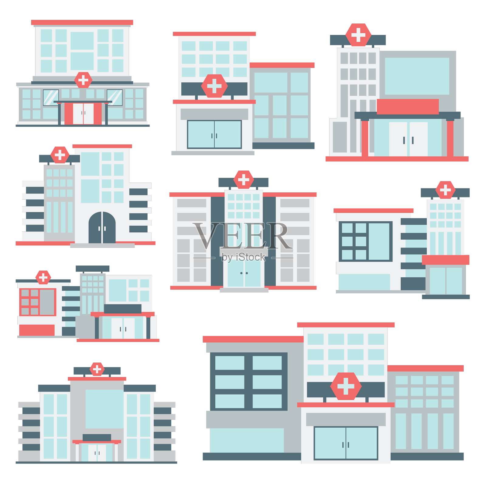 医院大楼医疗收藏集设计元素图片