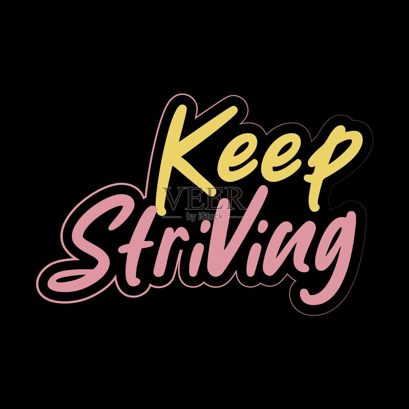 励志和鼓舞人心的引号字母插画图片素材