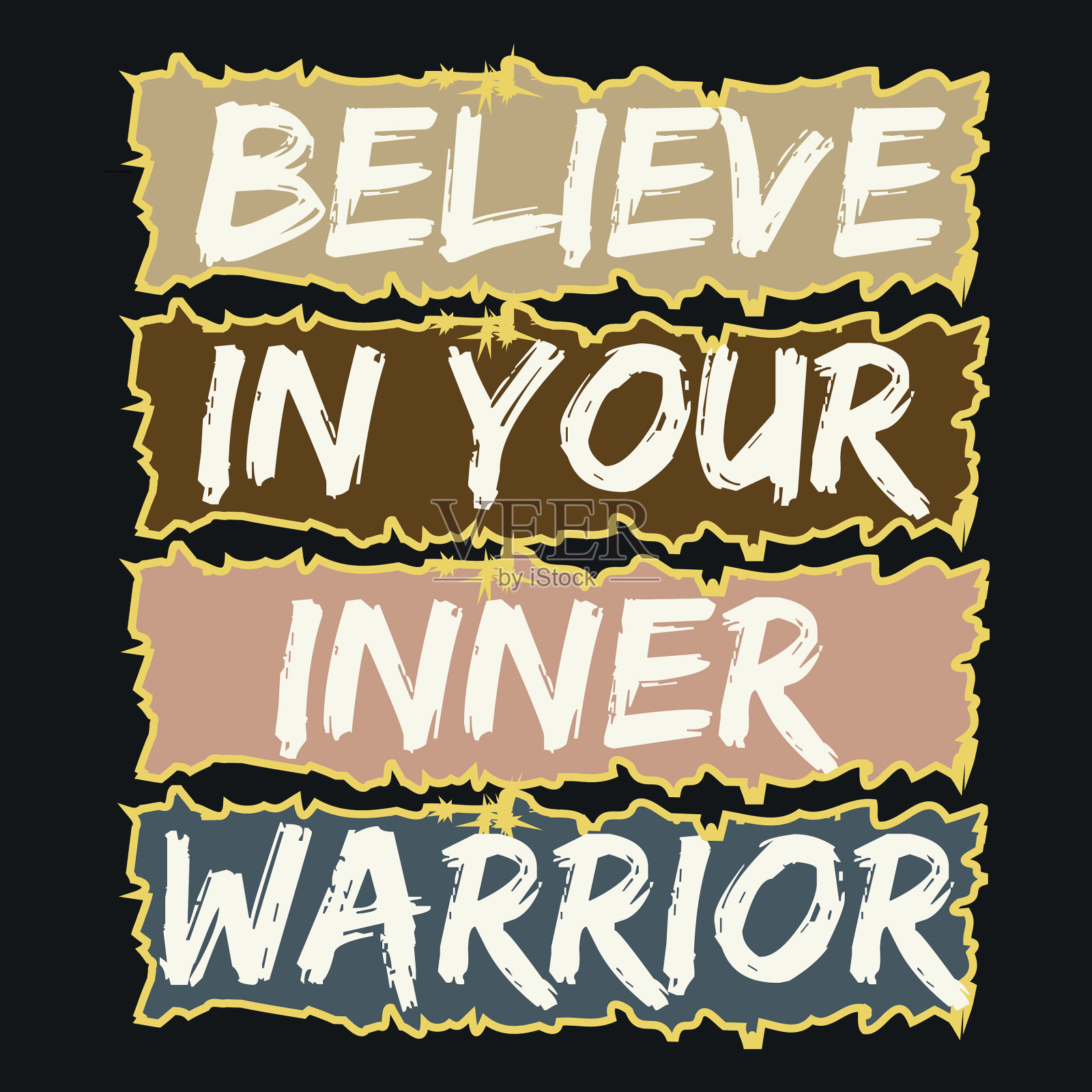 励志和鼓舞人心的引号字母插画图片素材