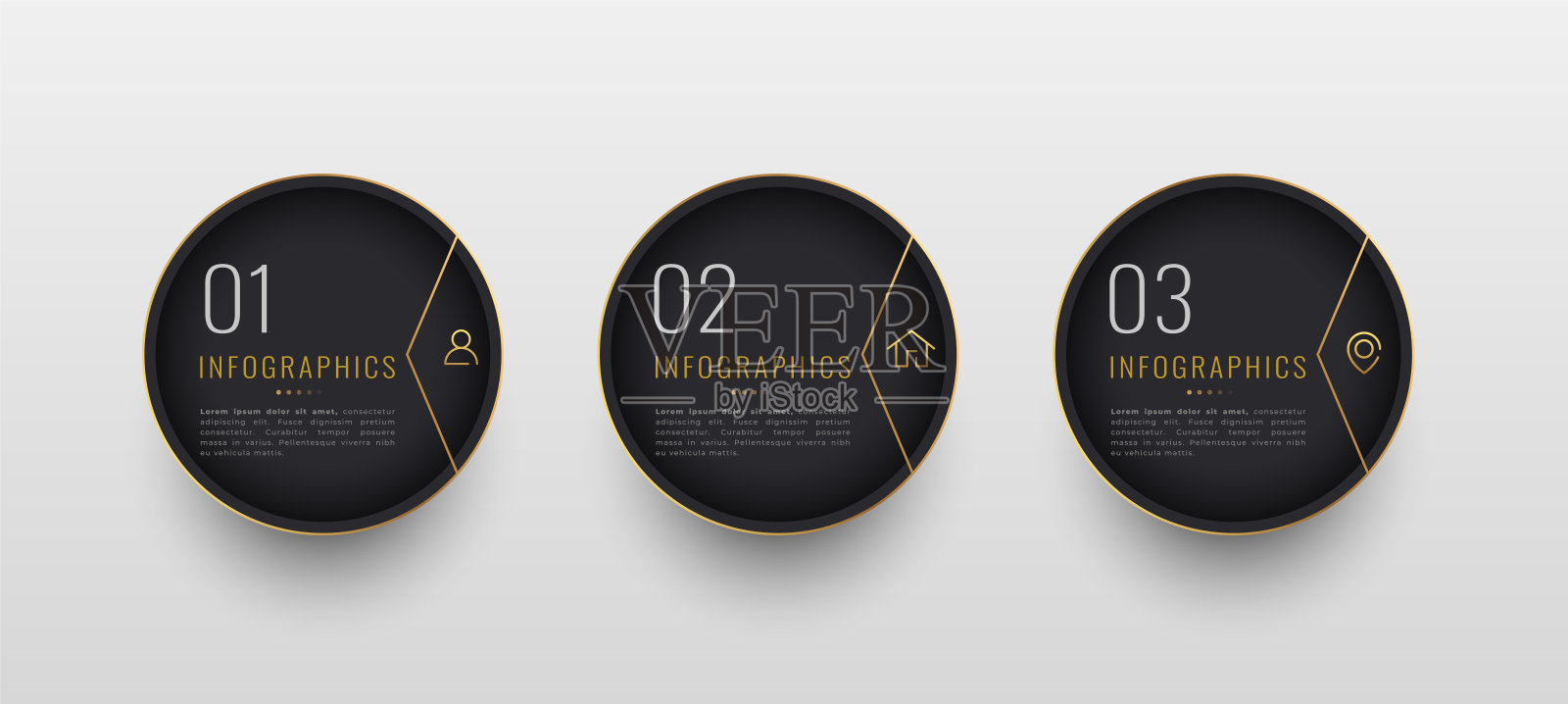 信息图3步图溢价横幅为您的业务插画图片素材