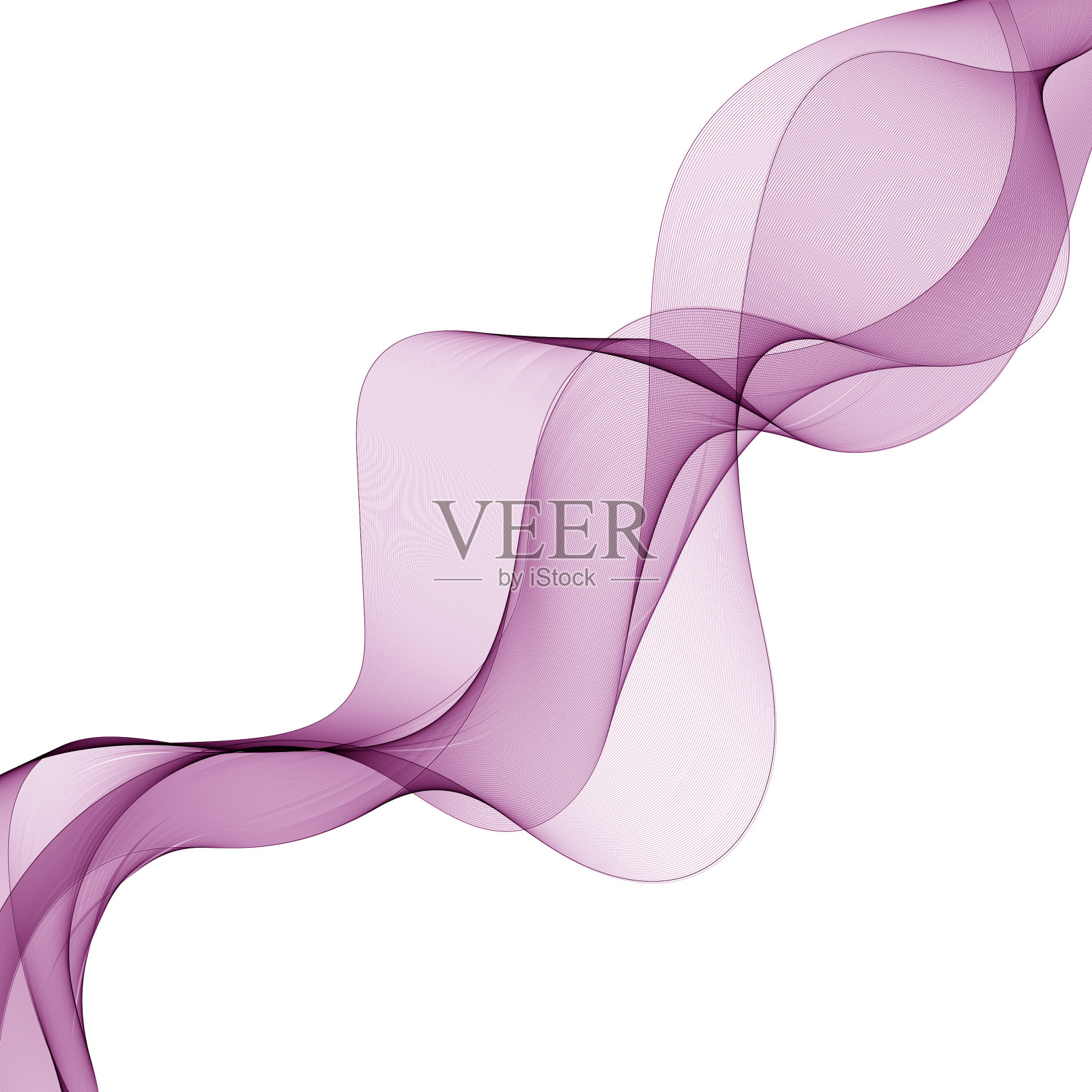 抽象波浪背景为彩虹波浪线插画图片素材