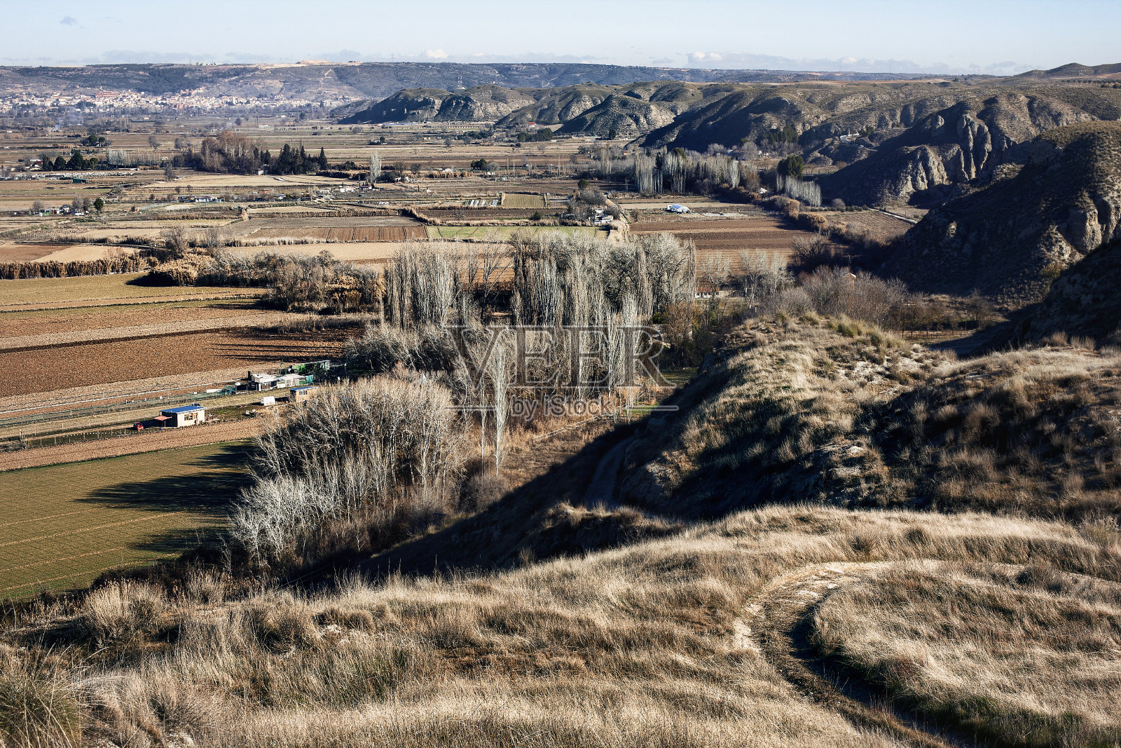 Tajuña山谷的乡村照片摄影图片