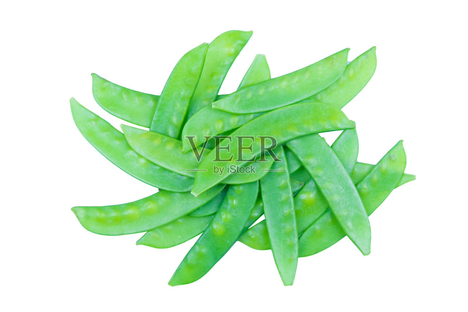 糖豌豆，雪豌豆孤立的白色背景与剪辑路径照片摄影图片