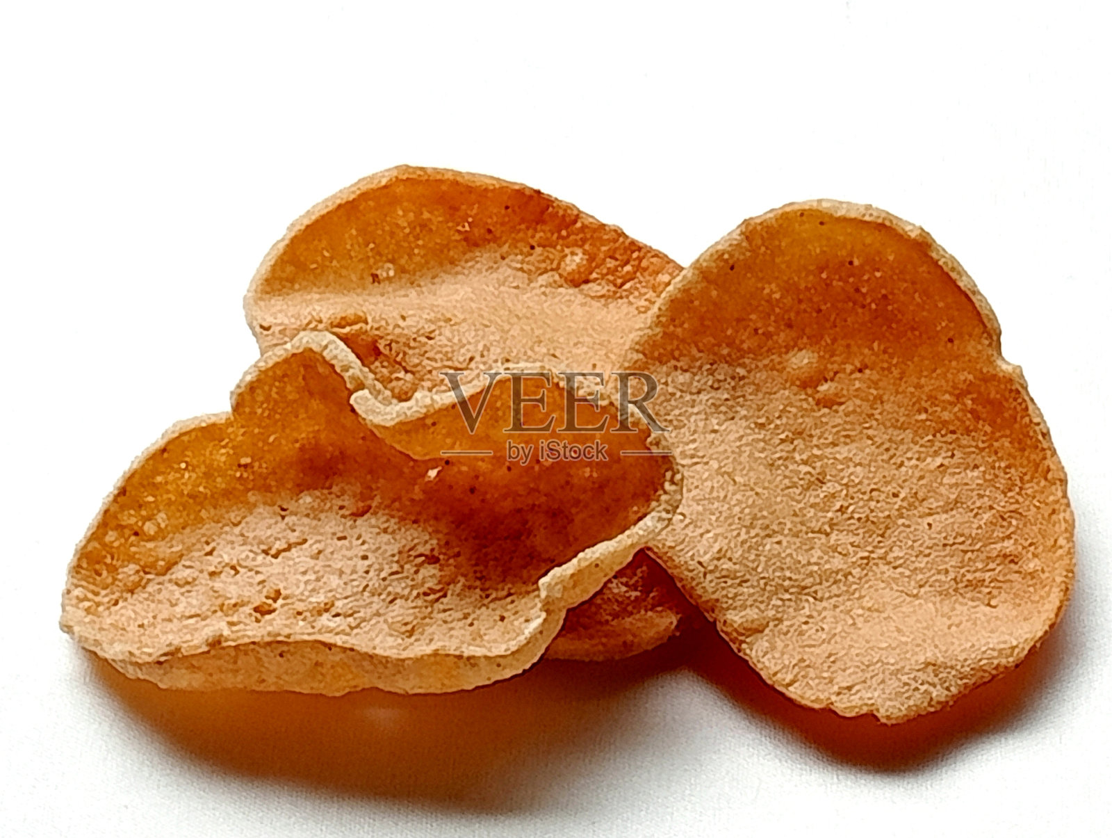 炸虾饼干。照片摄影图片