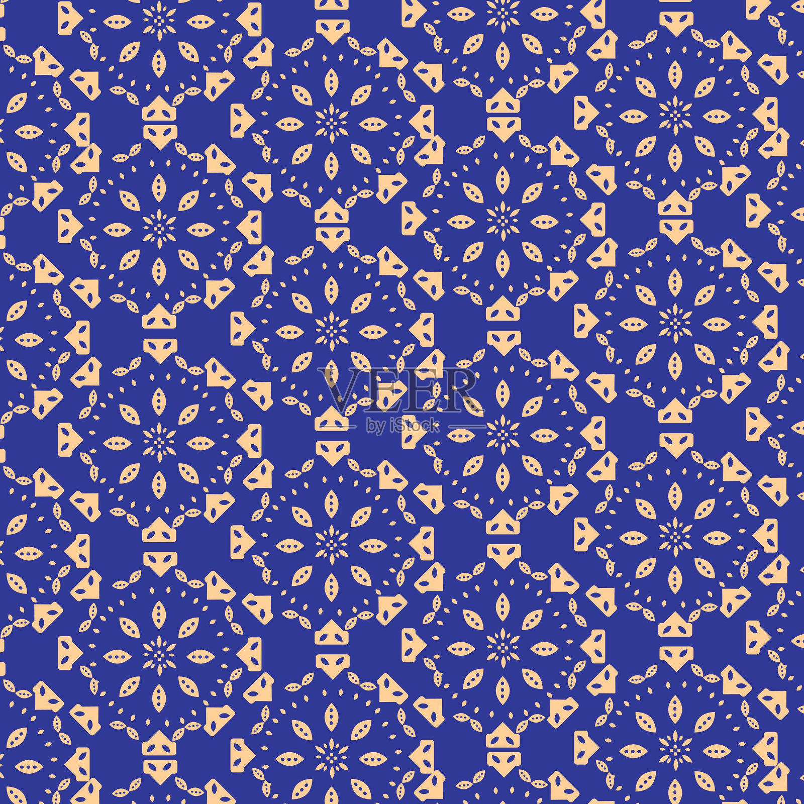 传统民族图案蜡染载体插画图片素材