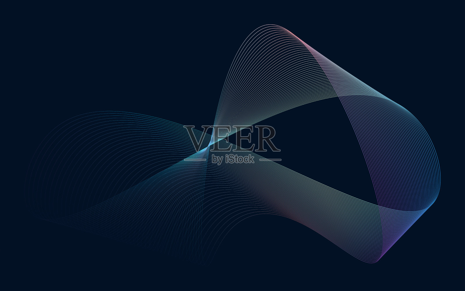 动态的线条波彩色抽象背景插画图片素材