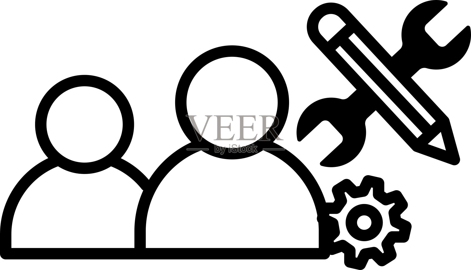 技能技术员图标技能团队vector插画图片素材