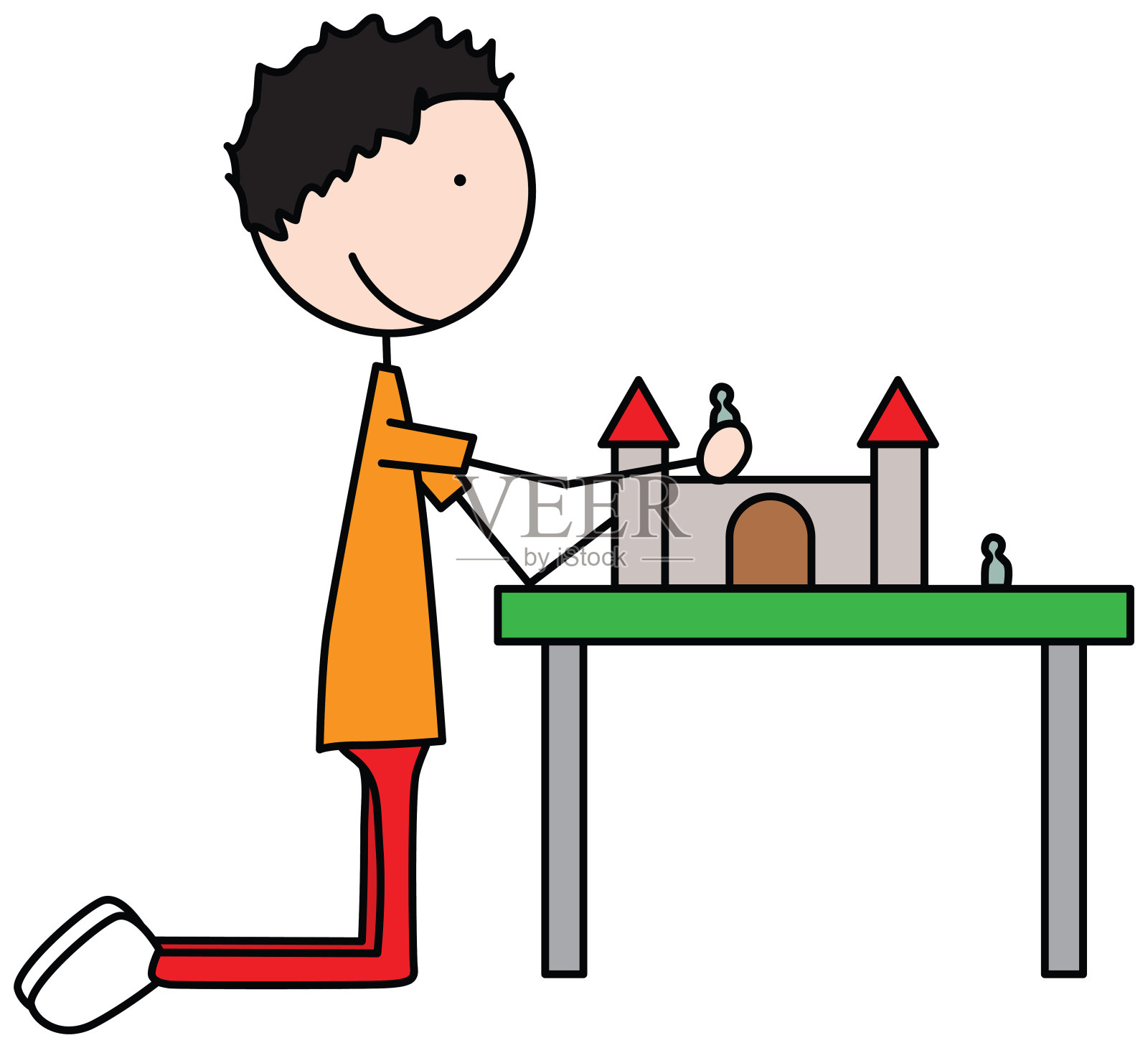 快乐的孩子插画图片素材