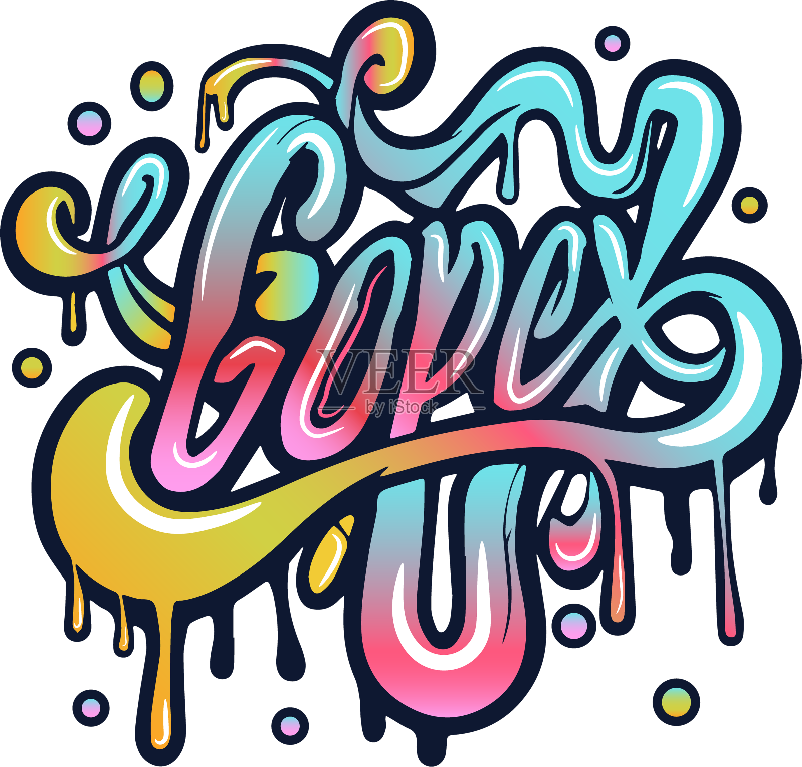 t恤和服装的时尚生活报价丰富多彩设计元素图片