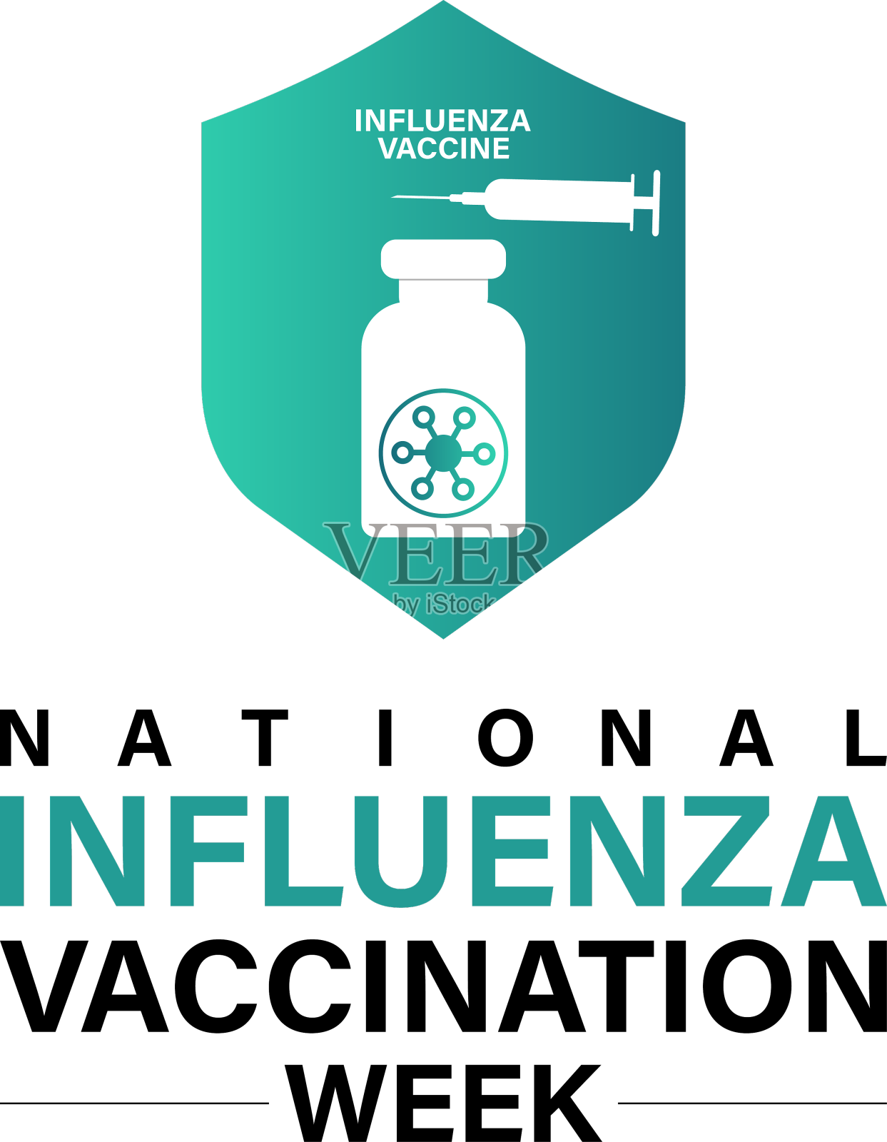 全国流感疫苗接种周设计元素图片