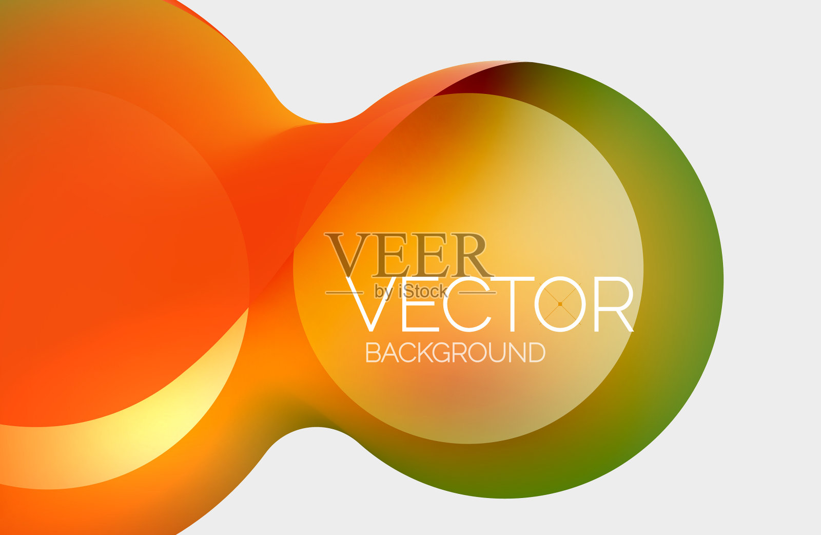 美丽的流动的圆形形状和圆圈插画图片素材