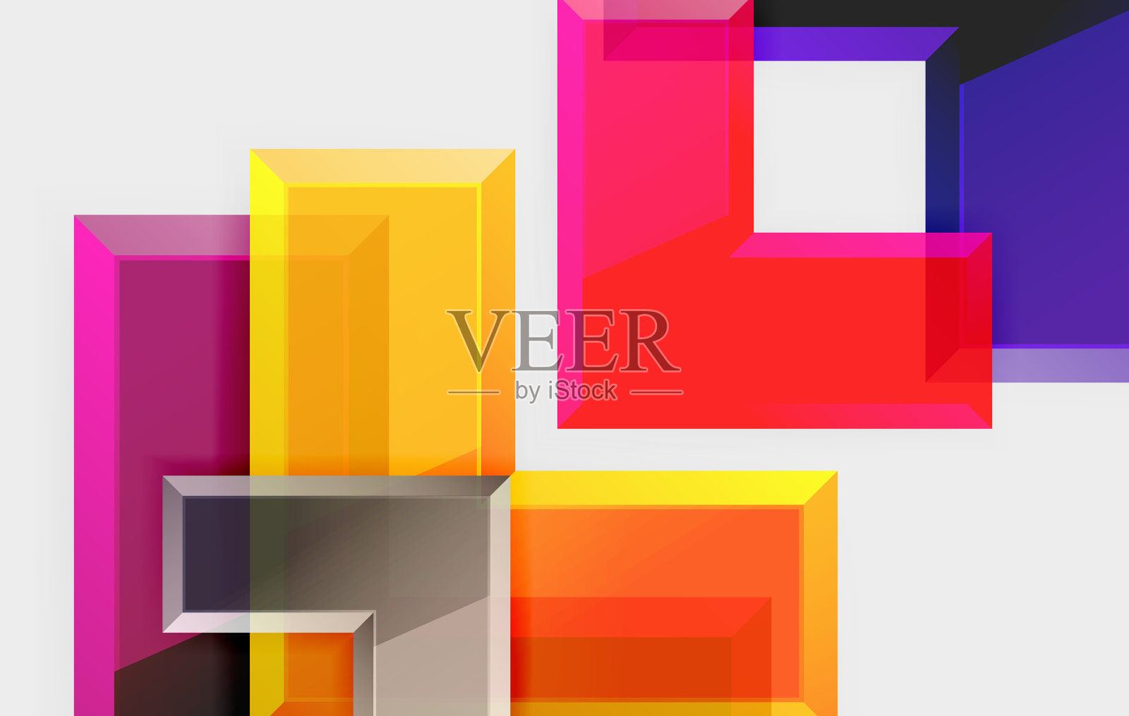 箭头正方形几何抽象背景插画图片素材