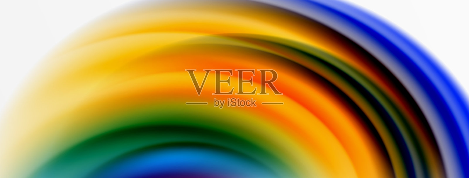 彩虹色丝绸模糊波浪线的背景上插画图片素材