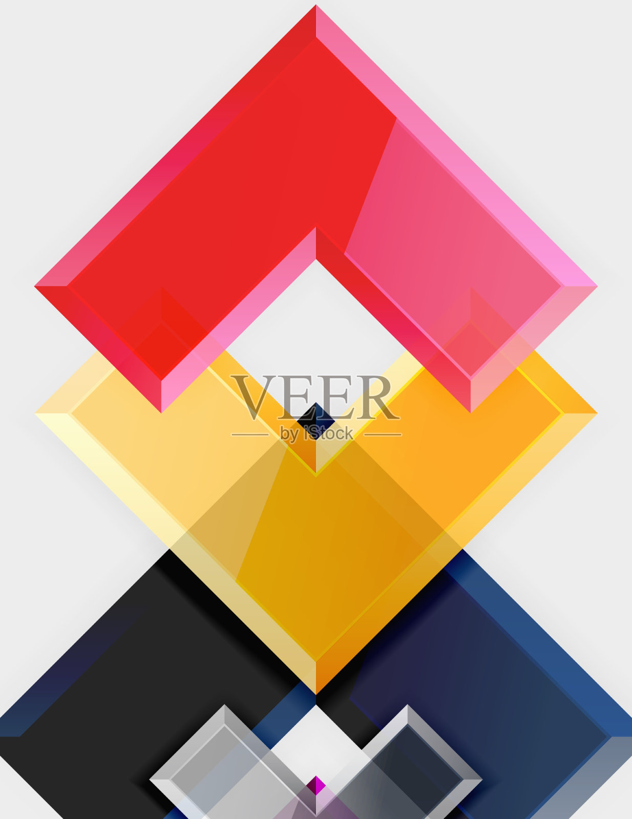 箭头正方形几何抽象背景插画图片素材