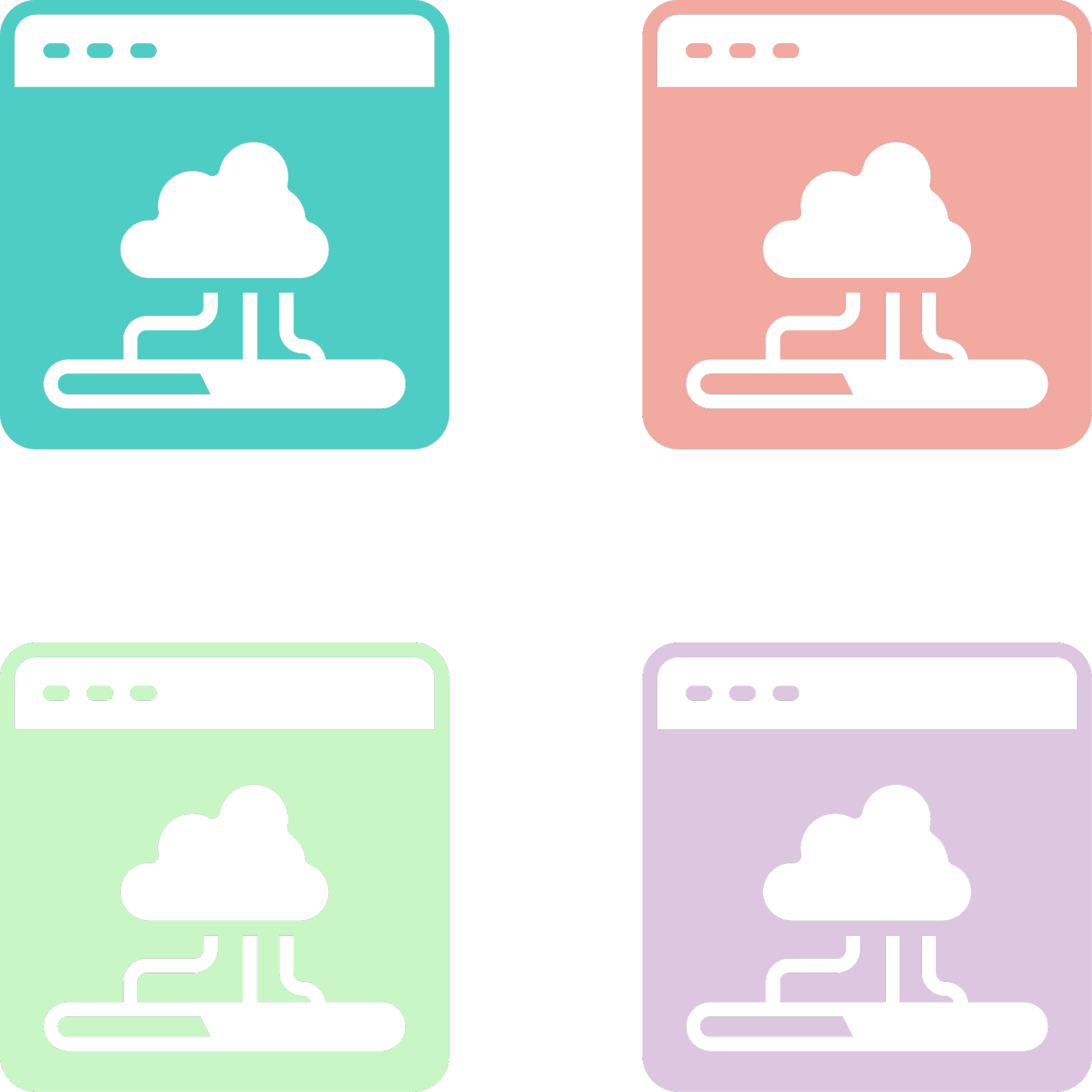 波普艺术云技术数据传输和设计元素图片