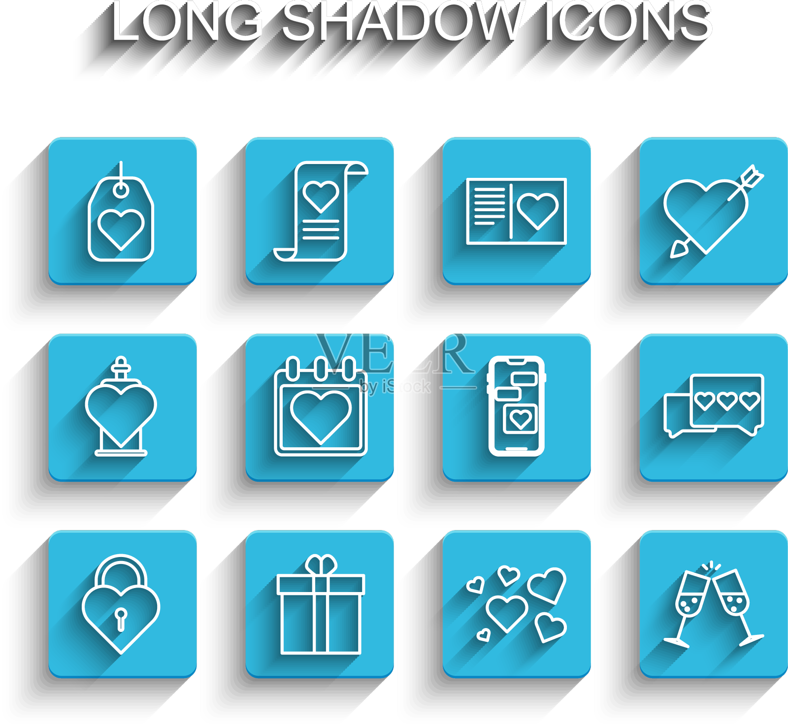 设线城堡心形礼盒设计元素图片