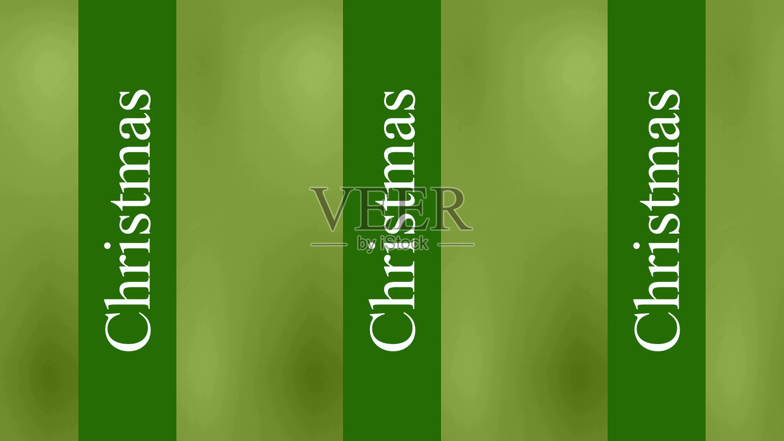 圣诞绿旗插画图片素材