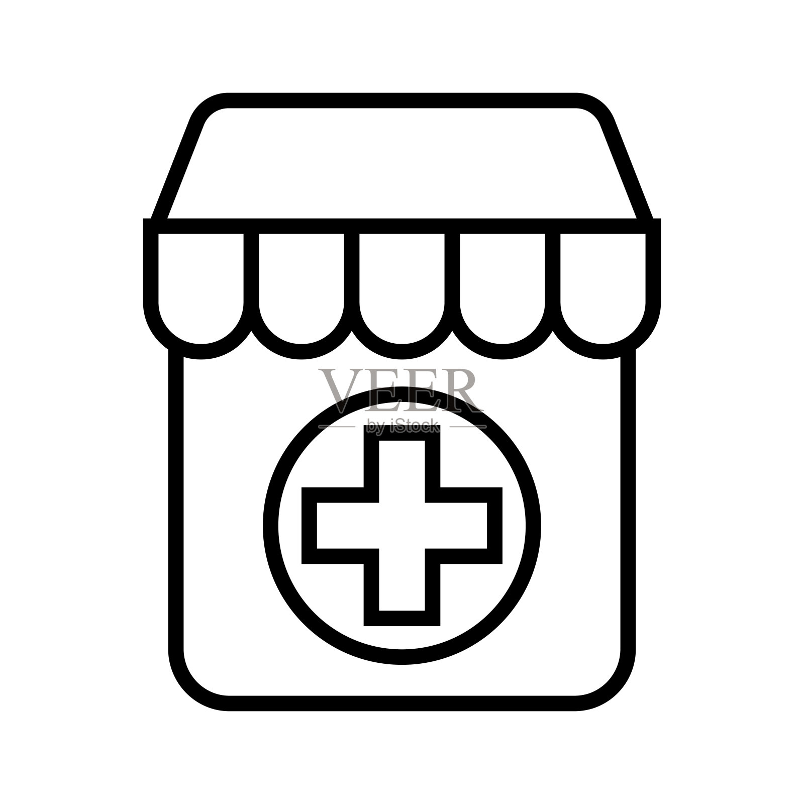 药店图标插画图片素材