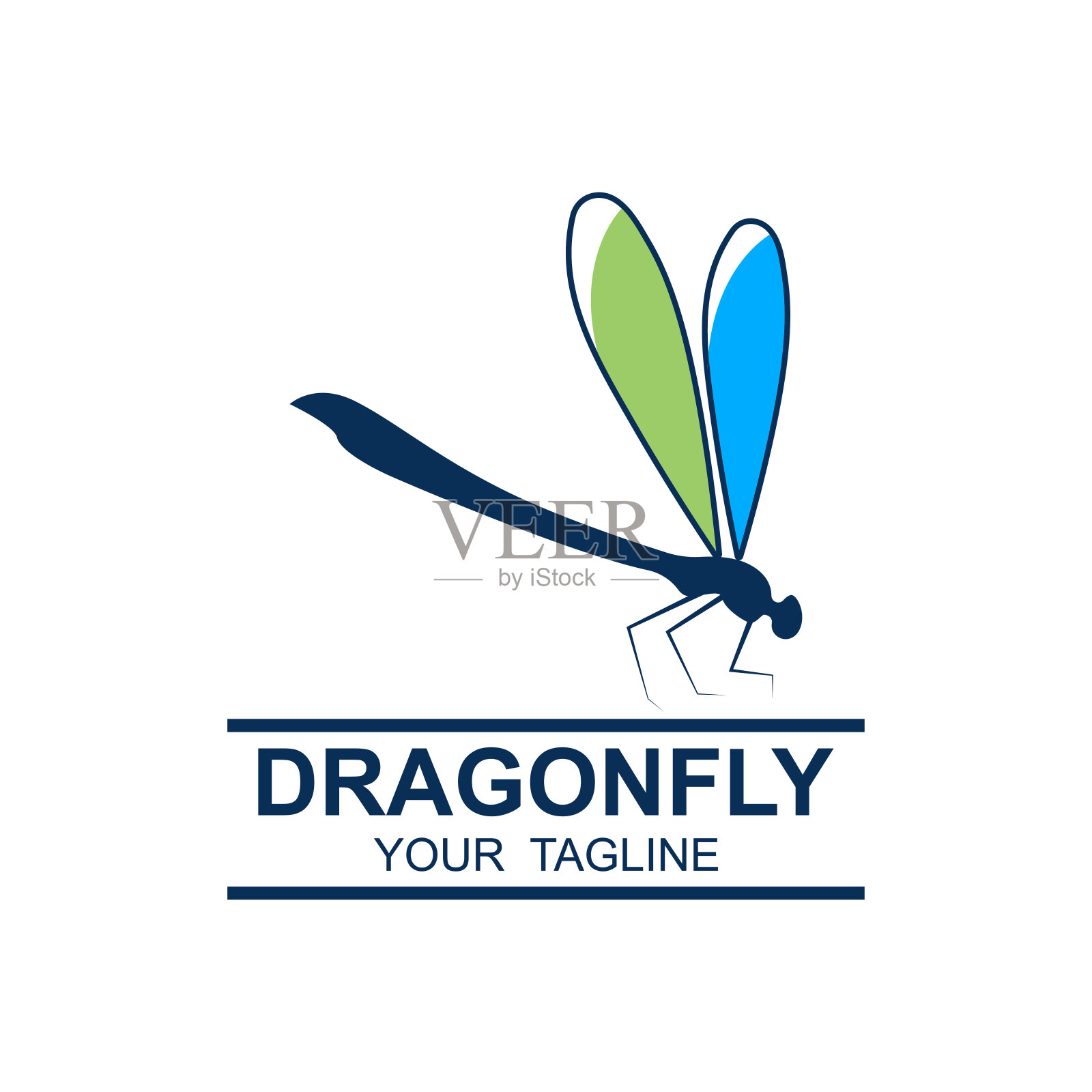 蜻蜓插图图标设计模板矢量插画图片素材