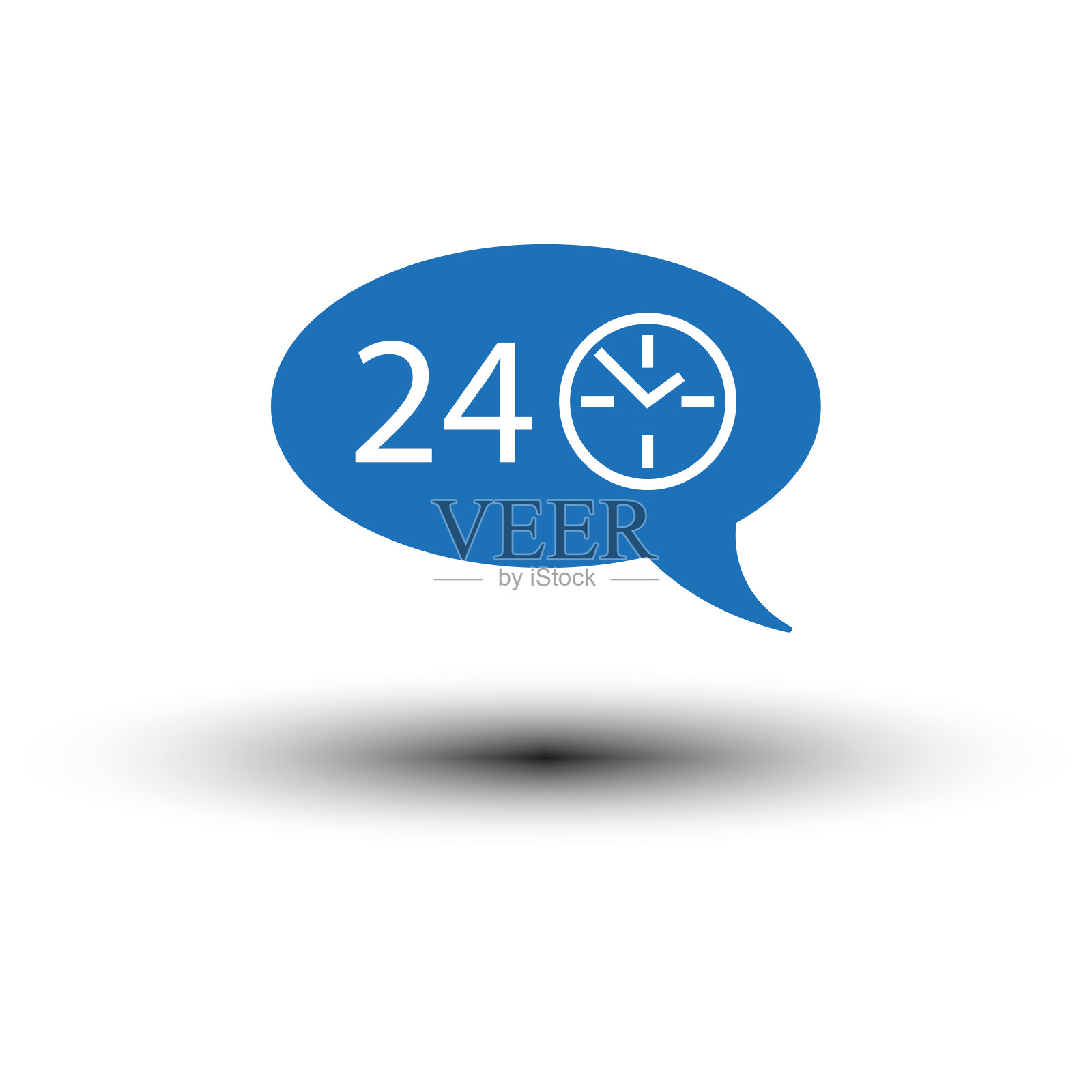 消息小时图标。矢量插图。每股收益10。插画图片素材