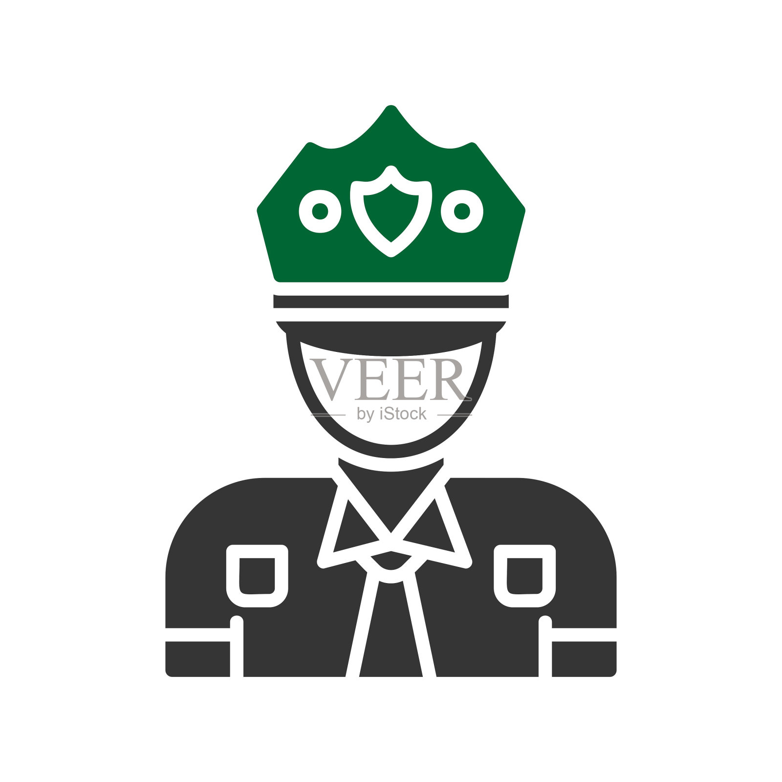 警察偶像插画图片素材