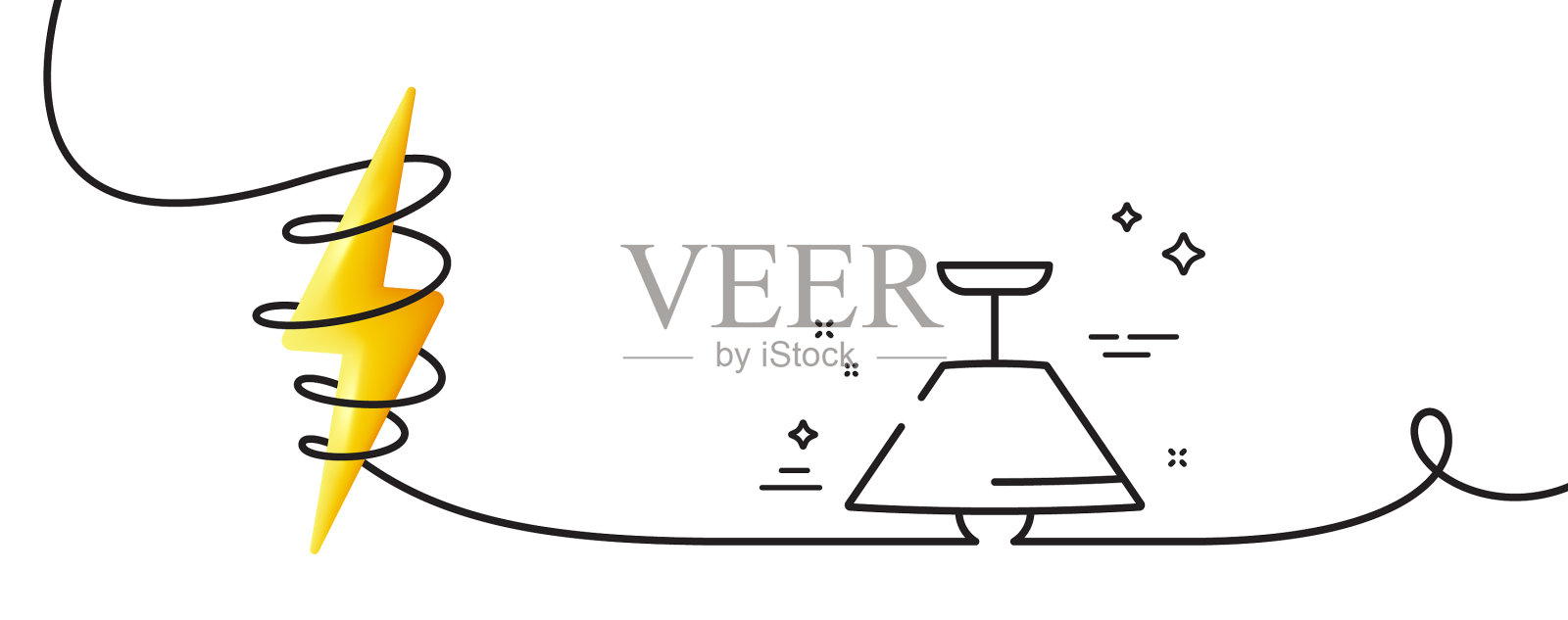 吸顶灯线图标灯具灯标志插画图片素材