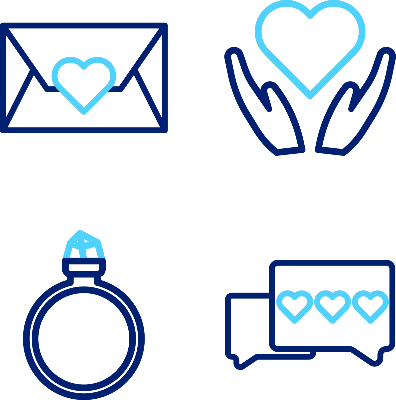 镶线像和心形钻石订婚戒指设计元素图片