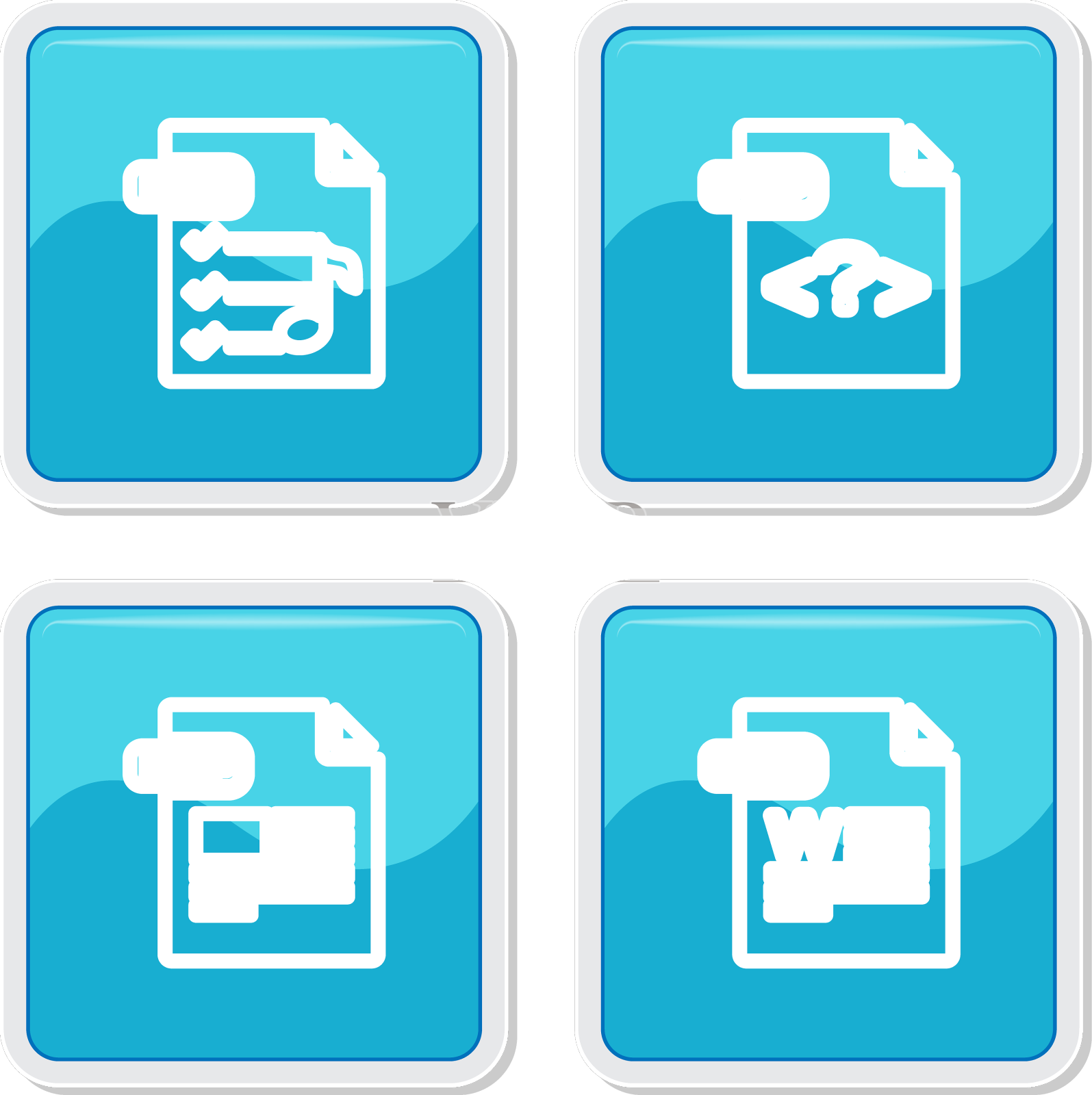 设置行m3u文件文档PHP PDF和doc图标设计元素图片