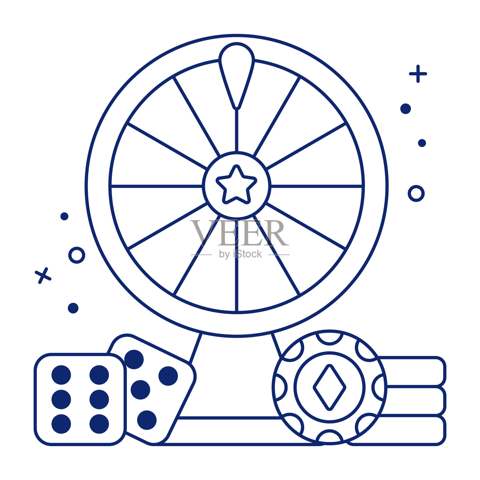幸运轮的高级下载图标插画图片素材