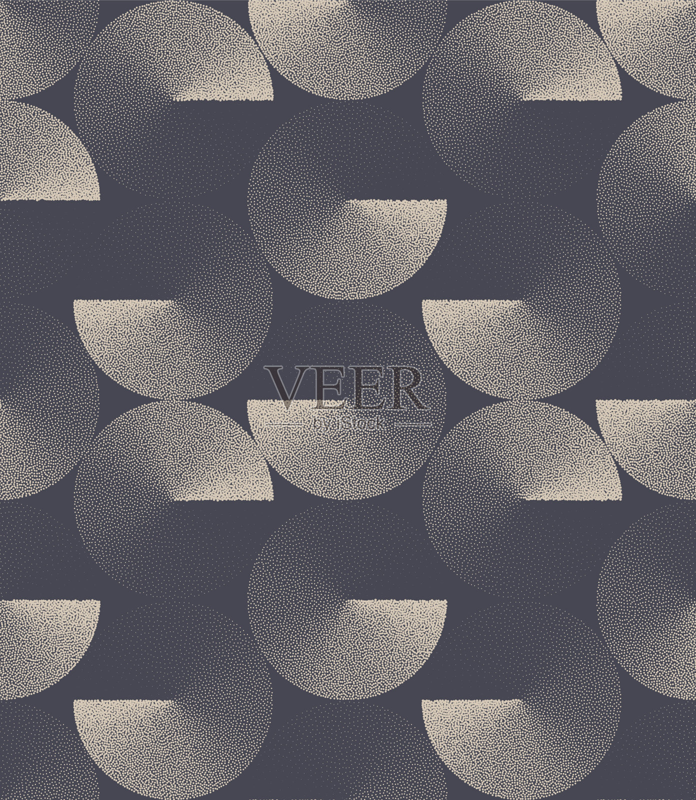 包豪斯图形圈无缝图案趋势矢量点图抽象背景插画图片素材