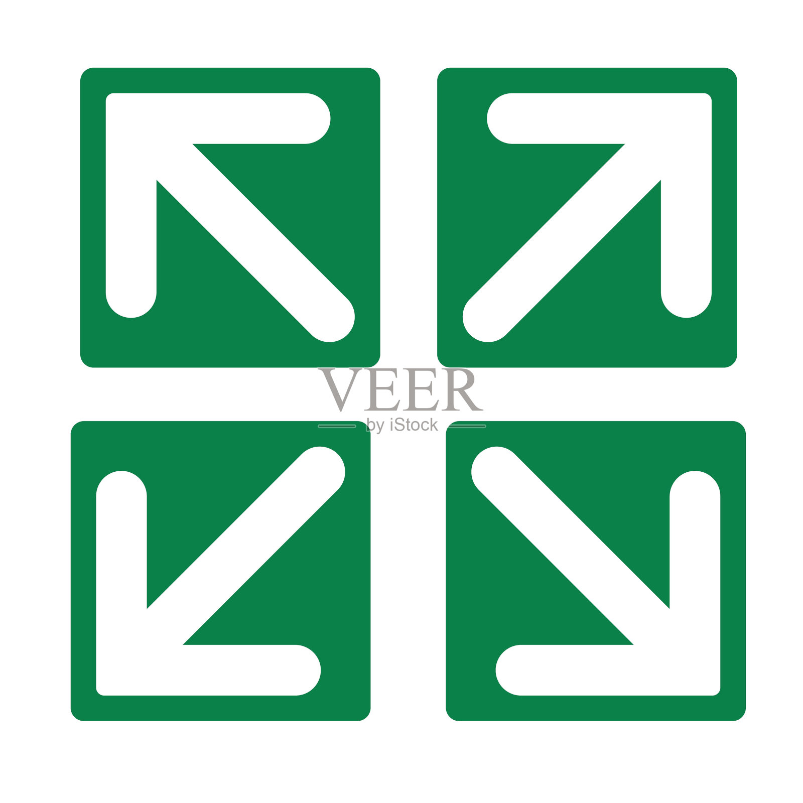 入口和出口标志的矩形方箭头束集插画图片素材