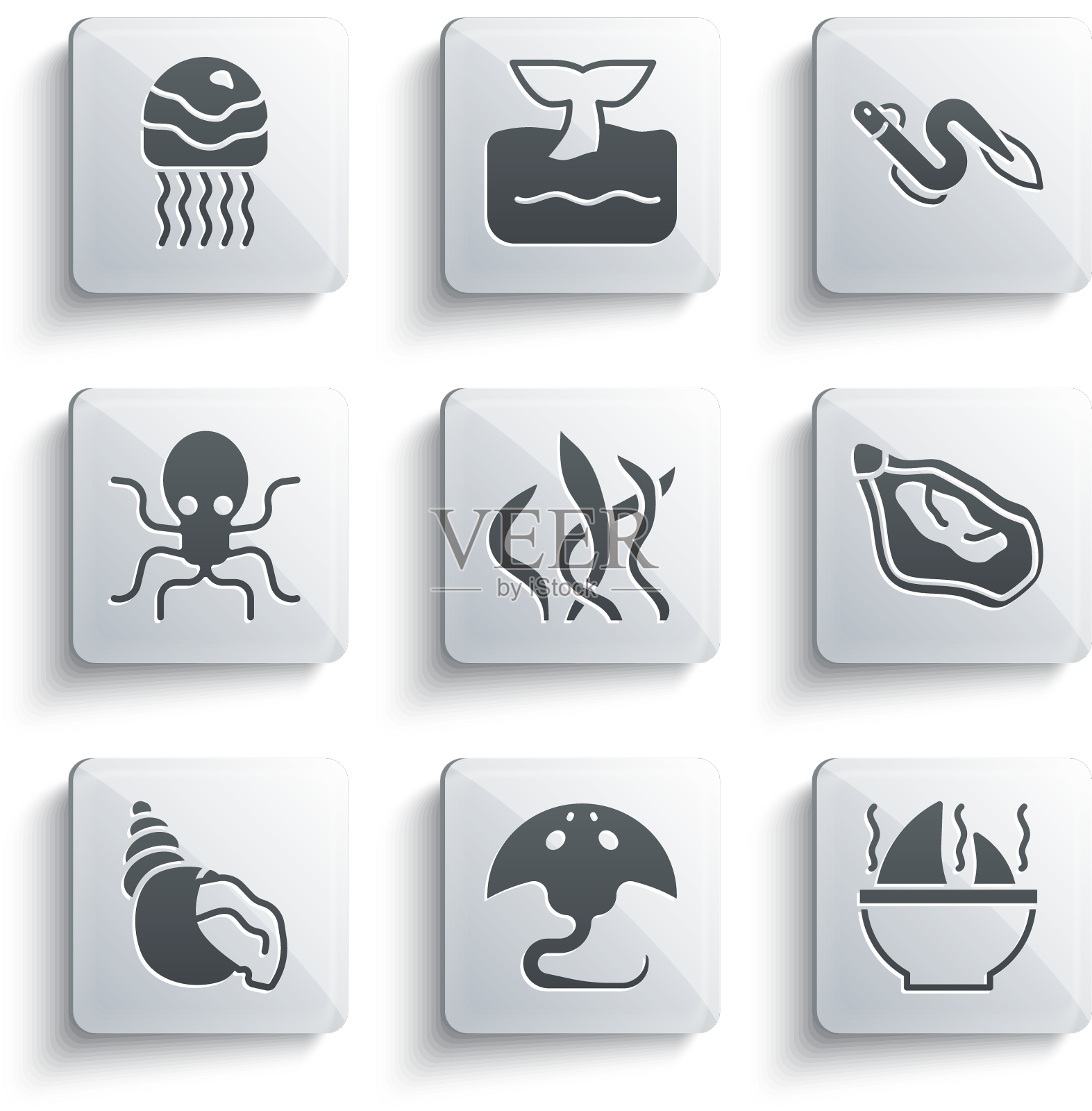 设黄貂鱼鱼翅汤，贻贝紫菜设计元素图片