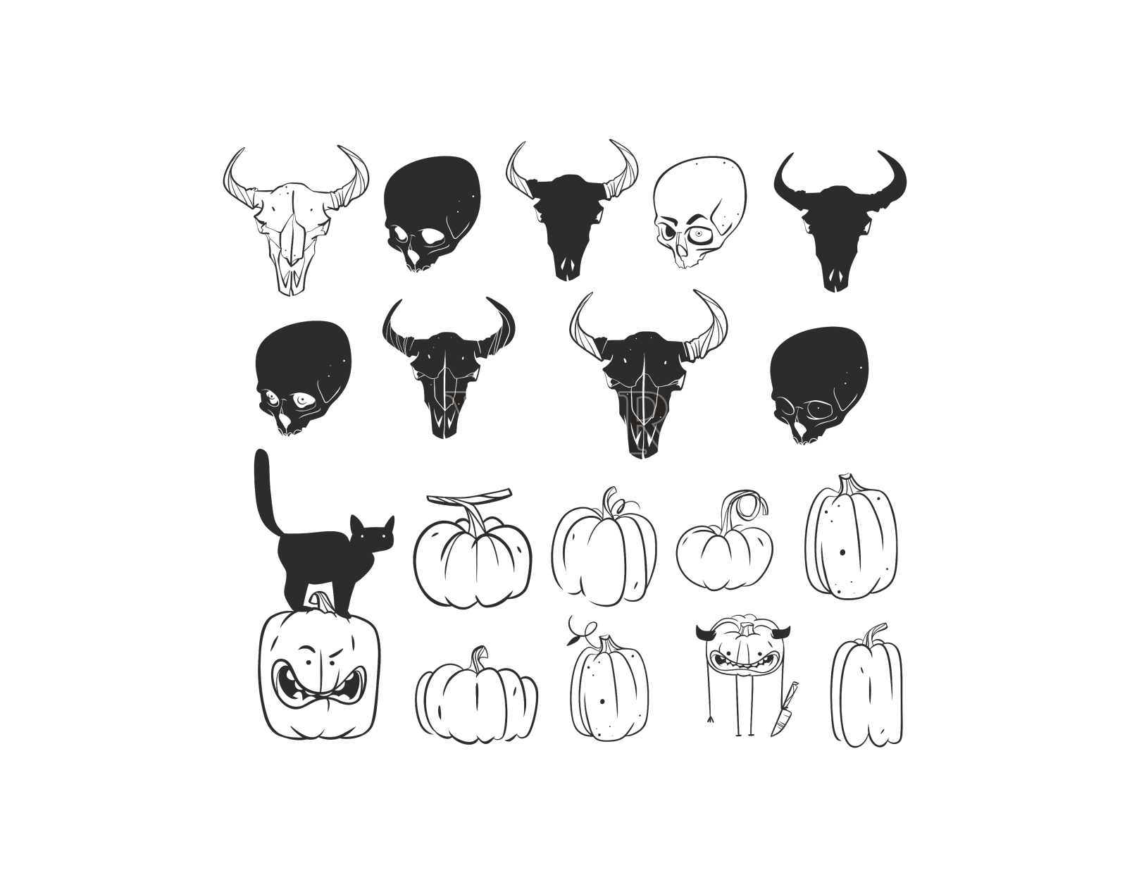 手绘抽象图形线条艺术和设计元素图片