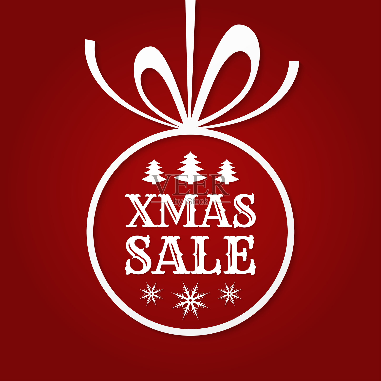 圣诞销售设计与圣诞球。现代寒假横幅，背景，促销海报，促销卡或传单模板。矢量插图。插画图片素材