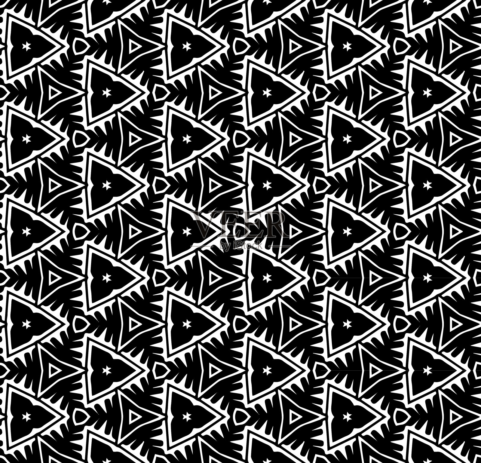黑白无缝抽象图案插画图片素材