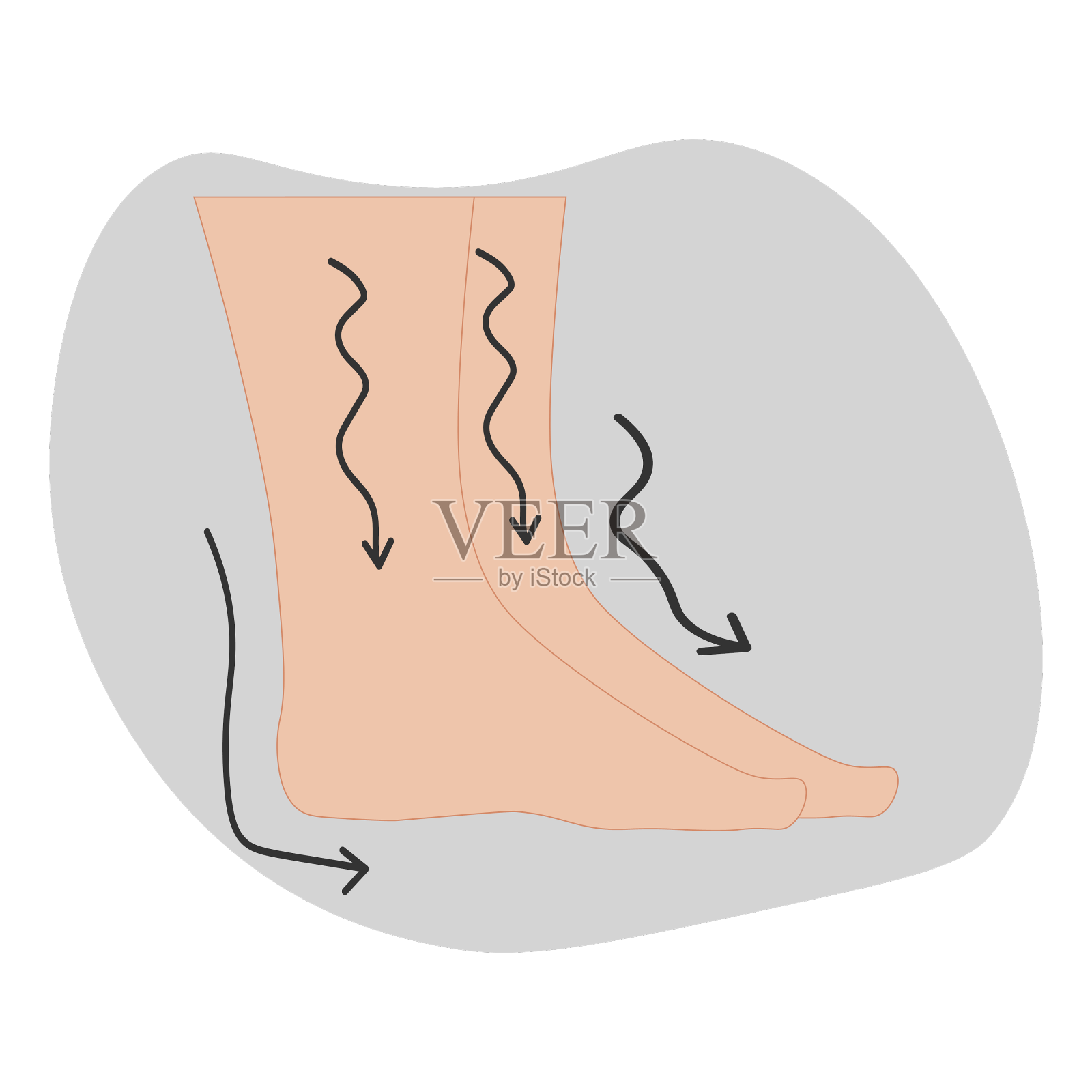人的脚和腿肿胀设计元素图片