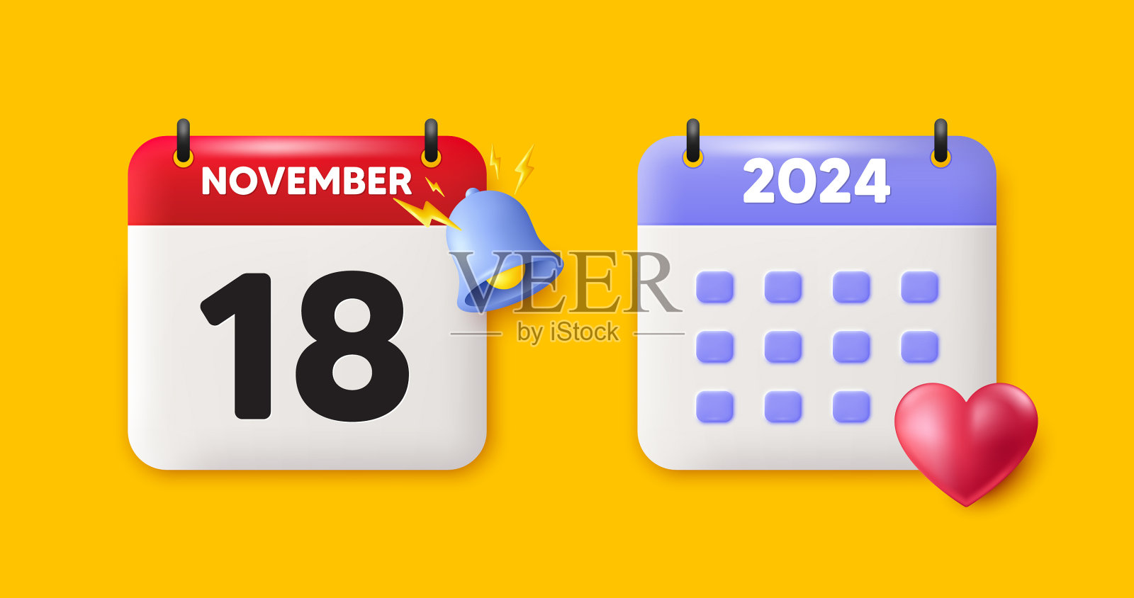 每月18日图标活动日程日期插画图片素材