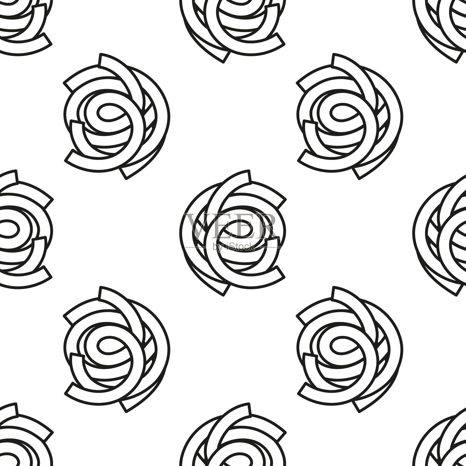 无缝图案的意大利宽面条插画图片素材