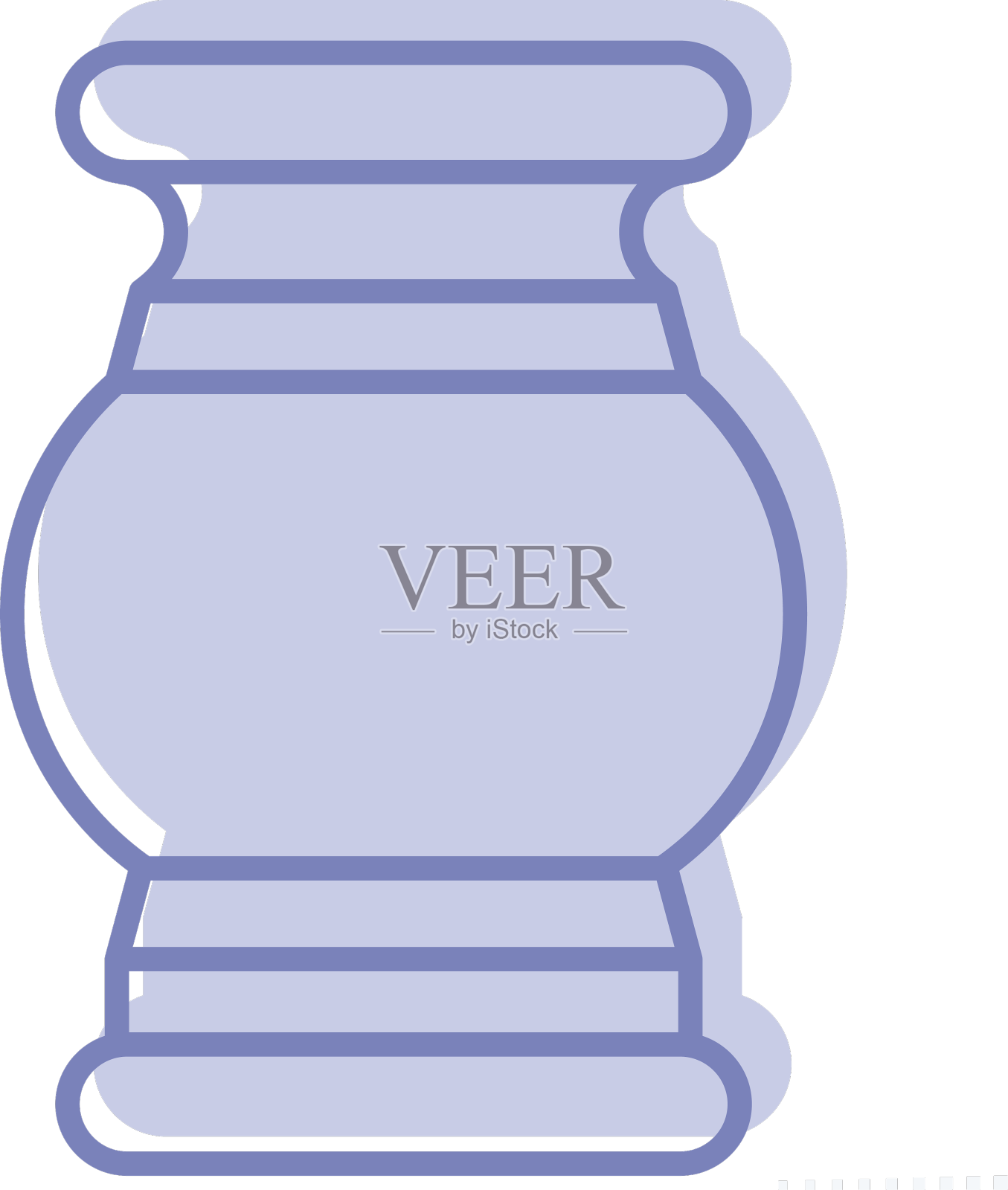 图标花瓶涉及印度象征双色调风格设计元素图片