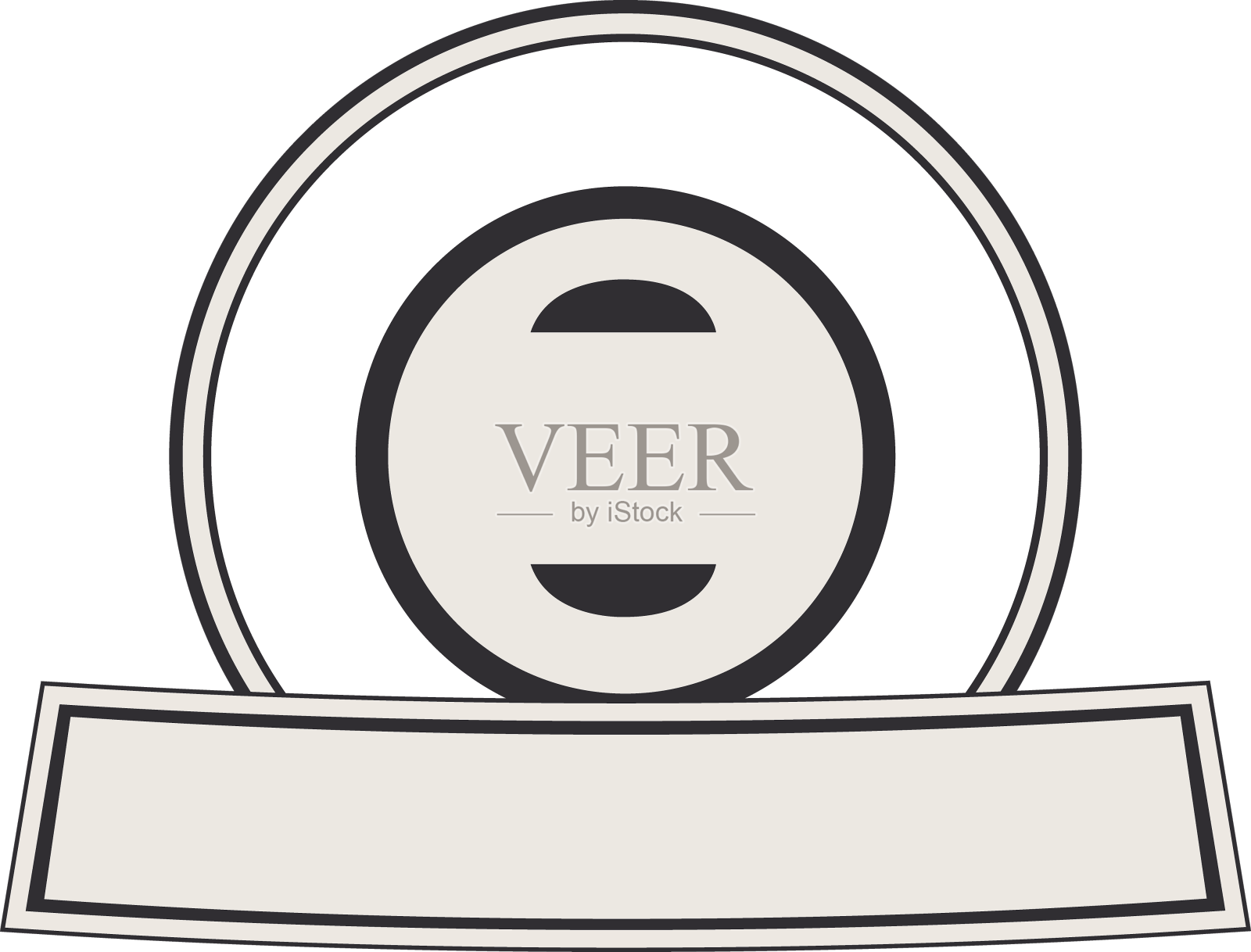 复古标签徽章缎带设计元素图片