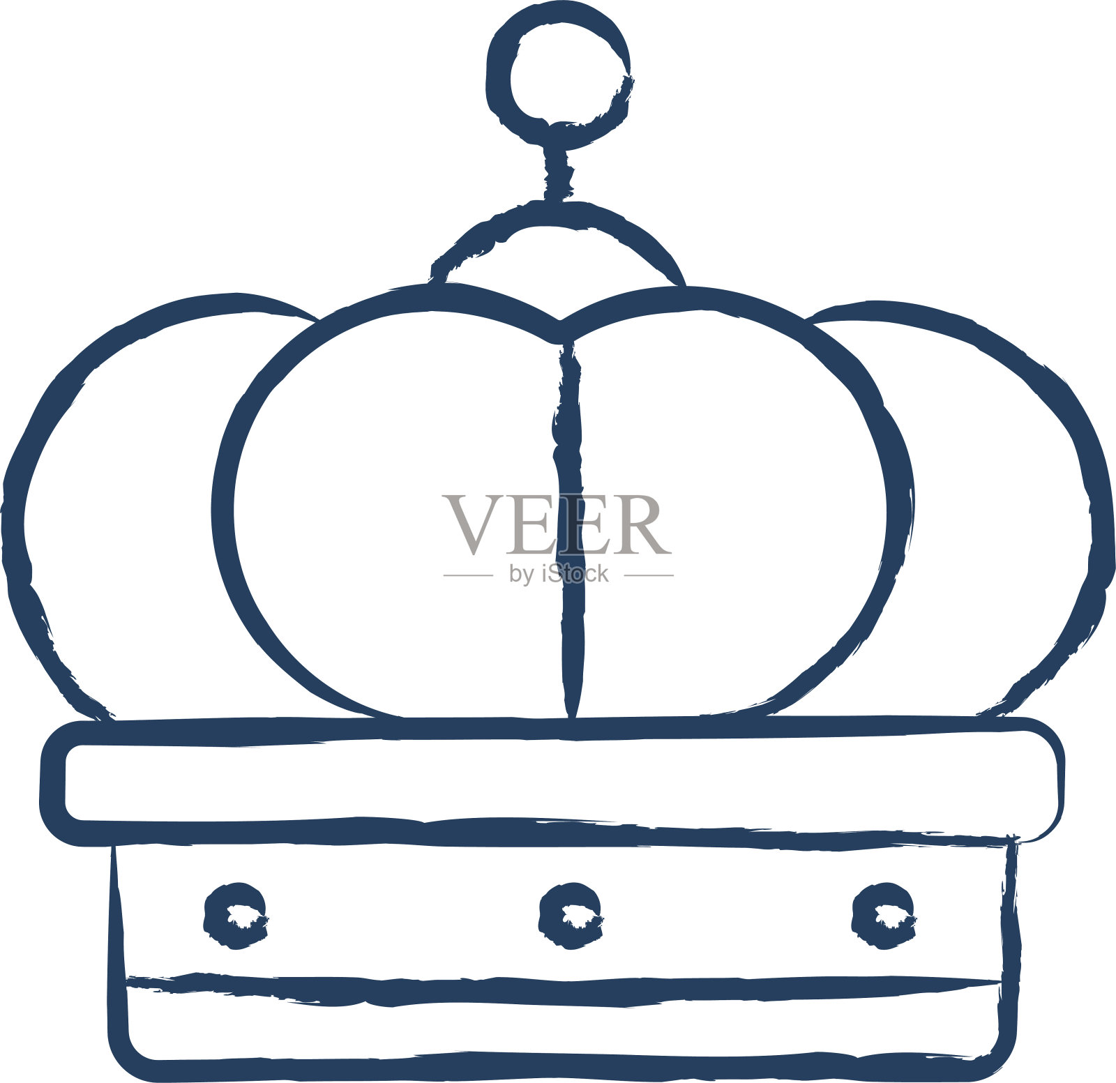 皇冠手绘矢量插图插画图片素材