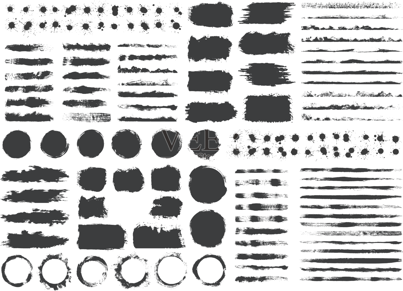 垃圾设计单色设置元素设计元素图片