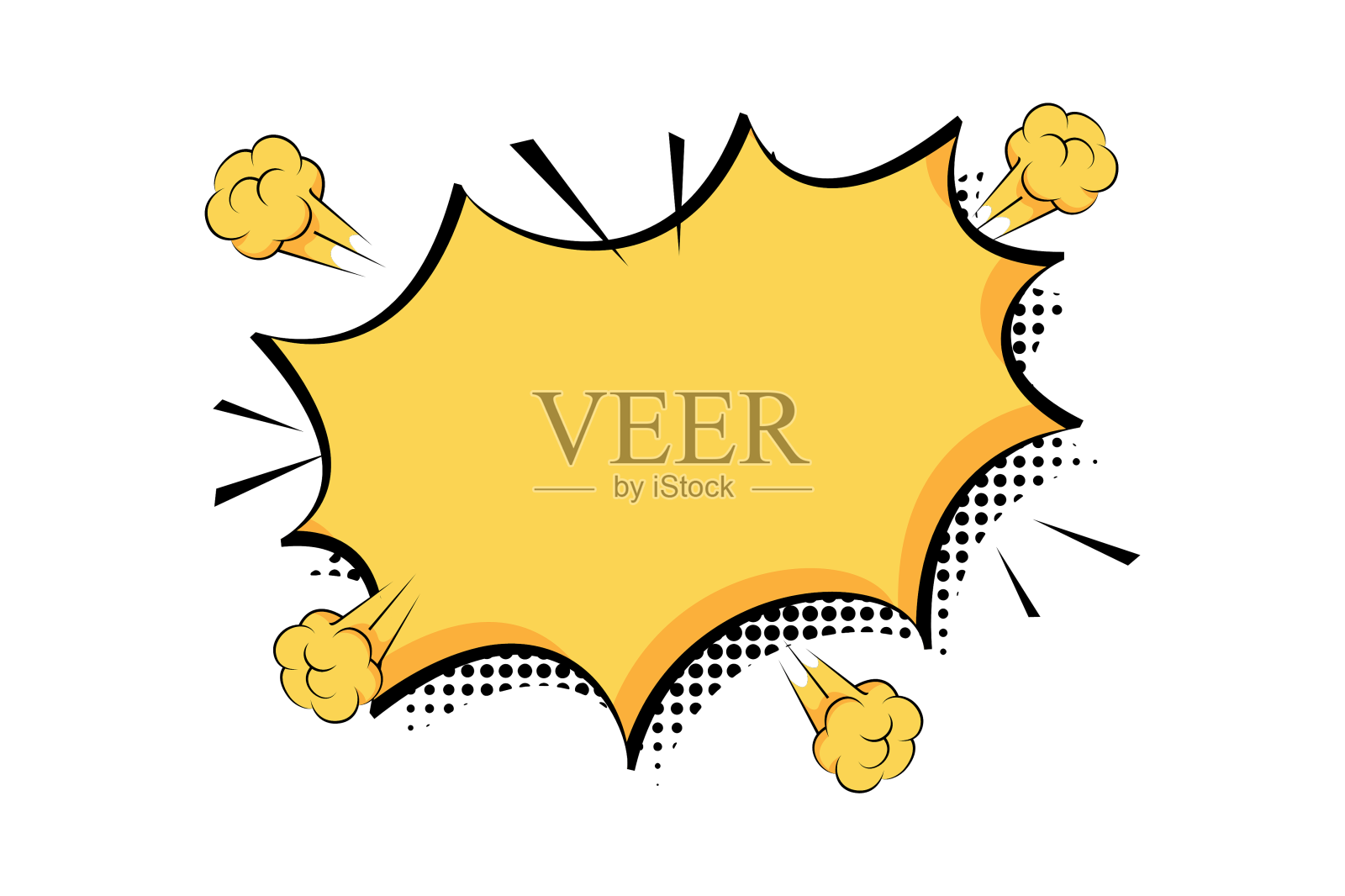 漫画文字语音聊天泡沫爆炸波普艺术设计元素图片